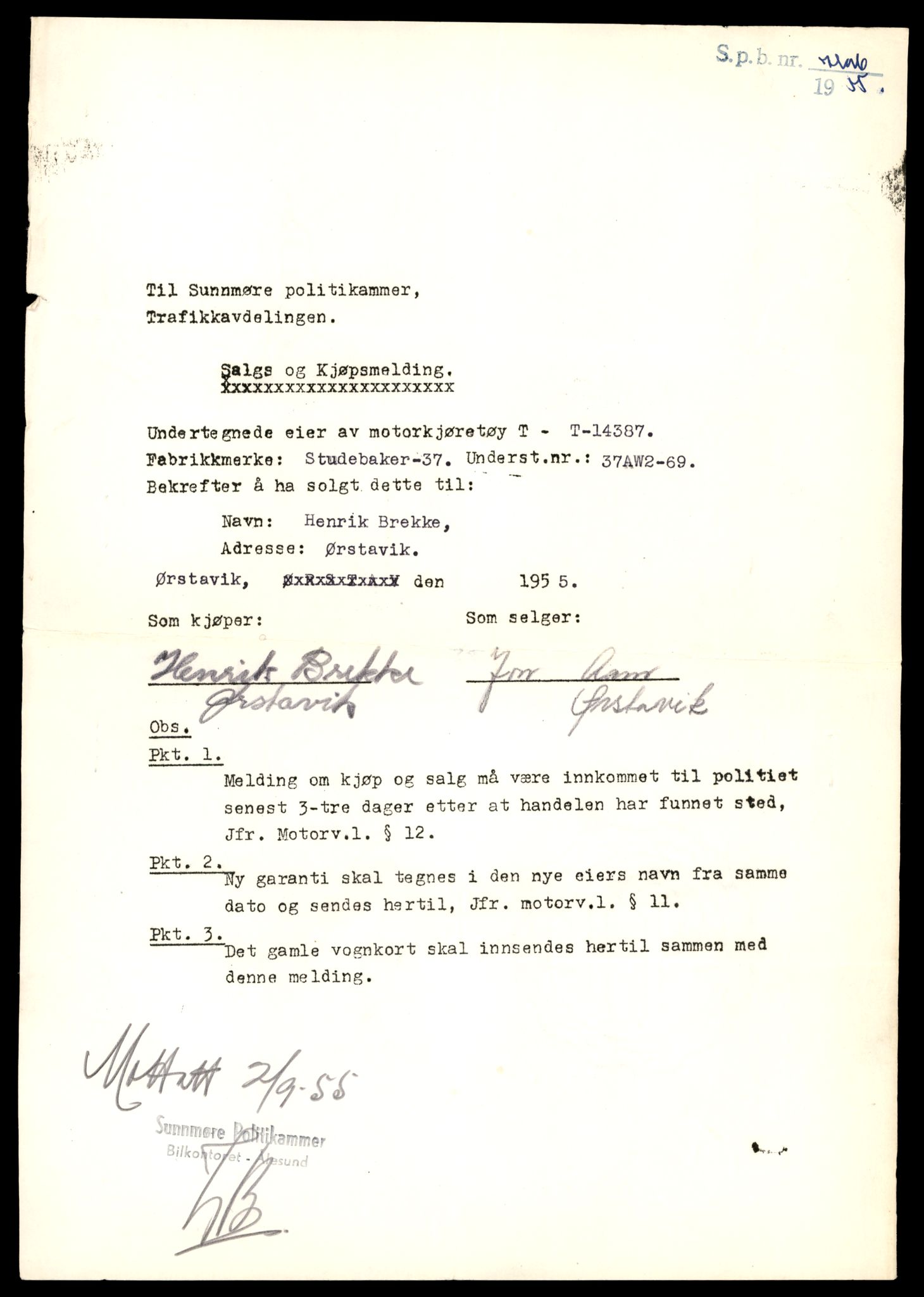Møre og Romsdal vegkontor - Ålesund trafikkstasjon, AV/SAT-A-4099/F/Fe/L0045: Registreringskort for kjøretøy T 14320 - T 14444, 1927-1998, p. 1705