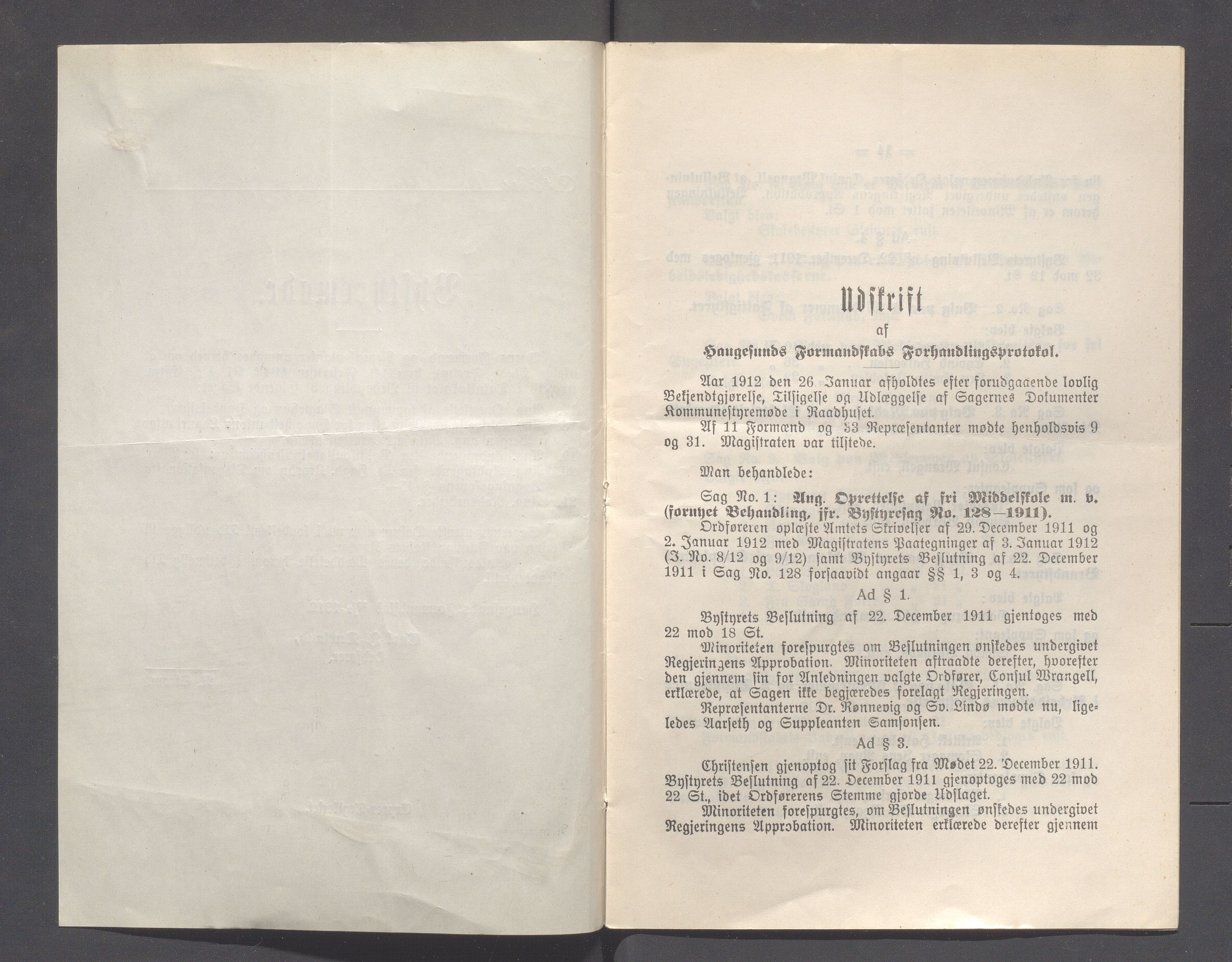 Haugesund kommune - Formannskapet og Bystyret, IKAR/A-740/A/Abb/L0002: Bystyreforhandlinger, 1908-1917, p. 383