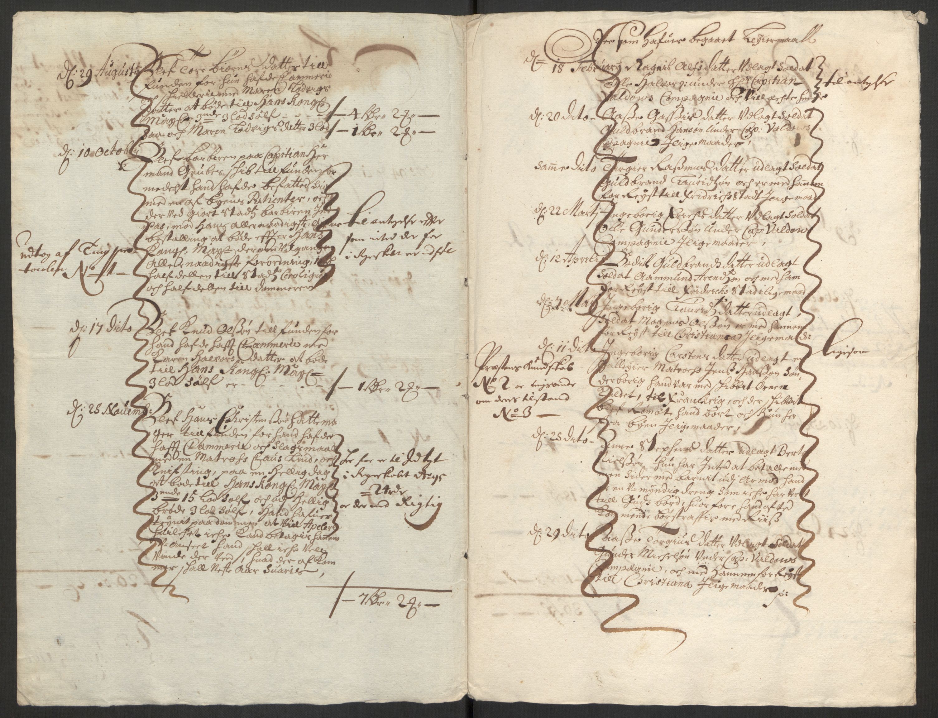 Rentekammeret inntil 1814, Reviderte regnskaper, Byregnskaper, AV/RA-EA-4066/R/Rm/L0285: [M18] Sikt og sakefall, 1681-1718, p. 207