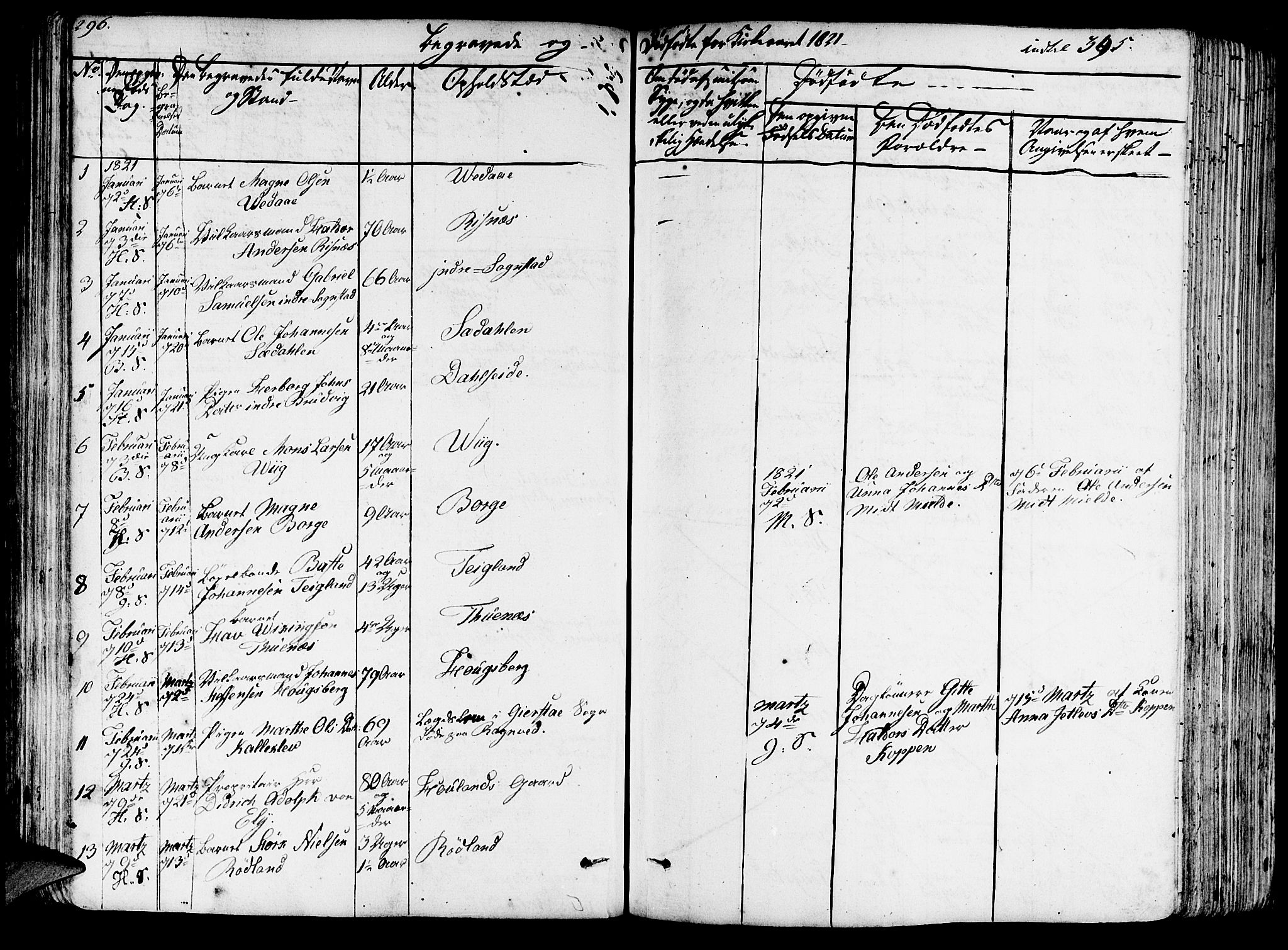 Haus sokneprestembete, AV/SAB-A-75601/H/Haa: Parish register (official) no. A 13, 1821-1827, p. 296