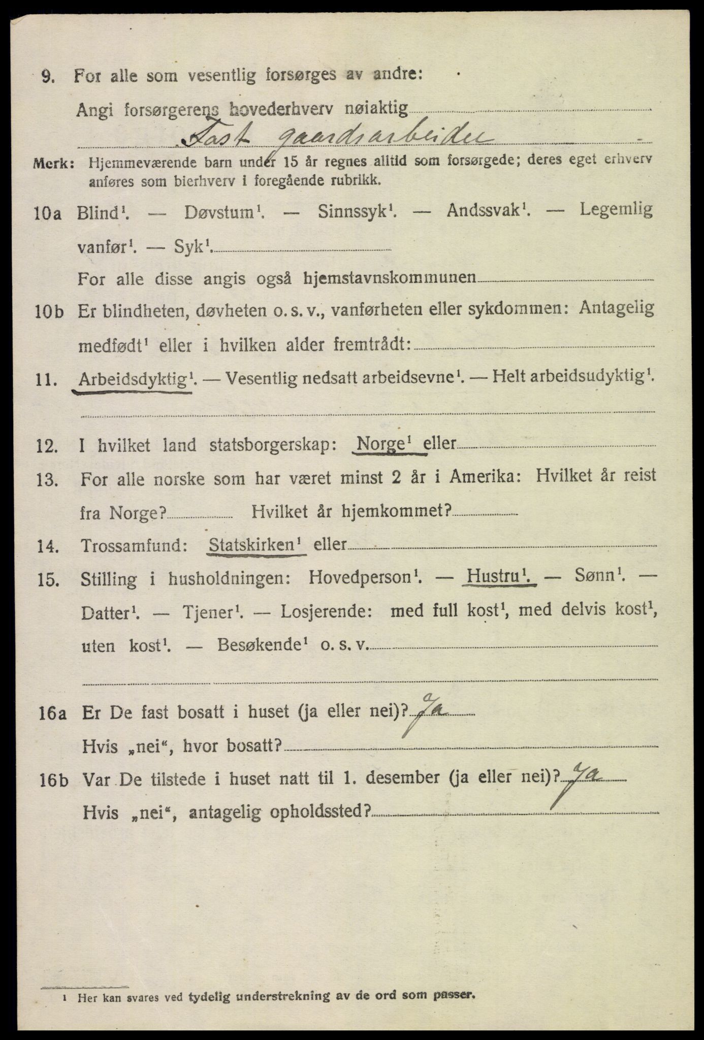 SAH, 1920 census for Vardal, 1920, p. 1948