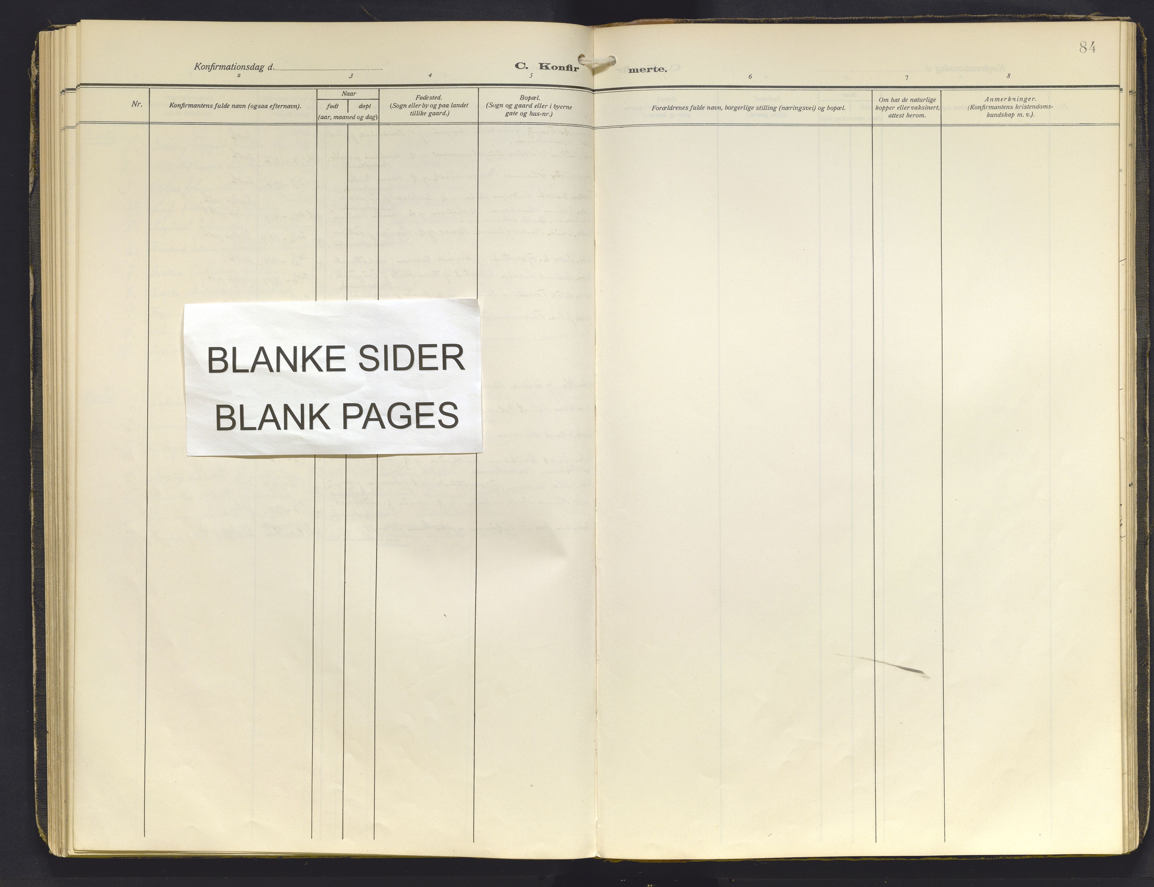 Balestrand sokneprestembete, AV/SAB-A-79601/H/Haa/Haab/L0002: Parish register (official) no. B 2, 1911-1932, p. 84