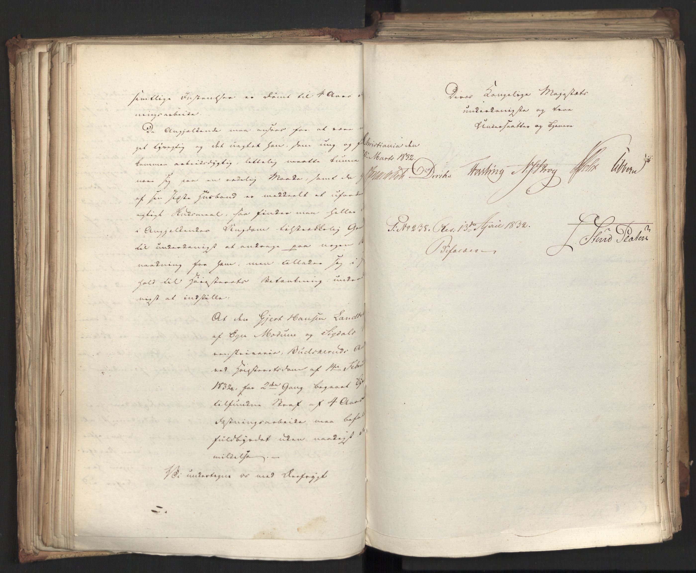 Statsrådsavdelingen i Stockholm, RA/S-1003/D/Da/L0077: Regjeringsinnstillinger nr. 2100-2259, 1832, p. 128