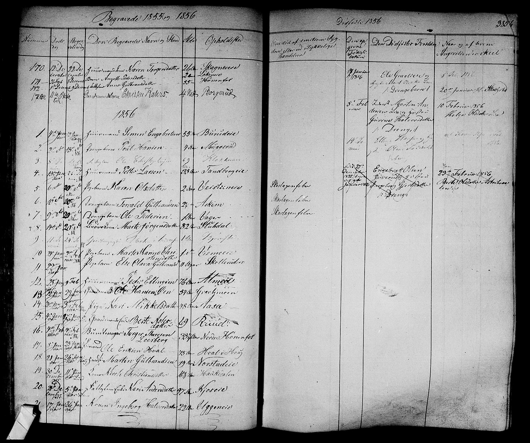 Norderhov kirkebøker, AV/SAKO-A-237/F/Fa/L0011: Parish register (official) no. 11, 1847-1856, p. 385