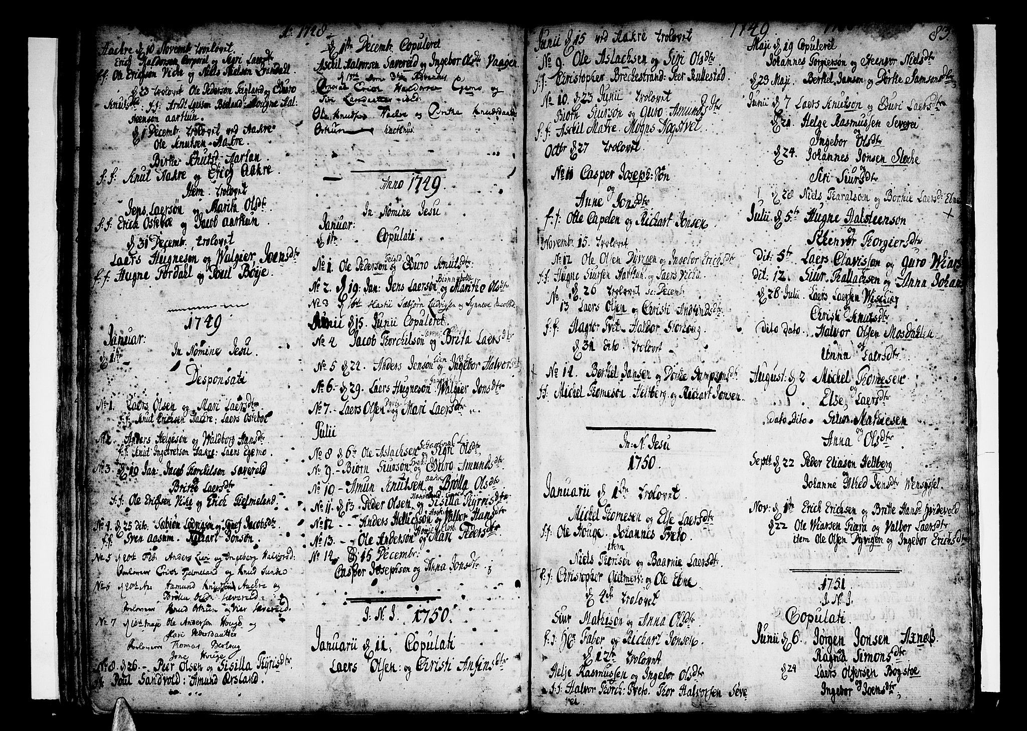 Skånevik sokneprestembete, AV/SAB-A-77801/H/Haa: Parish register (official) no. A 1, 1745-1789, p. 83