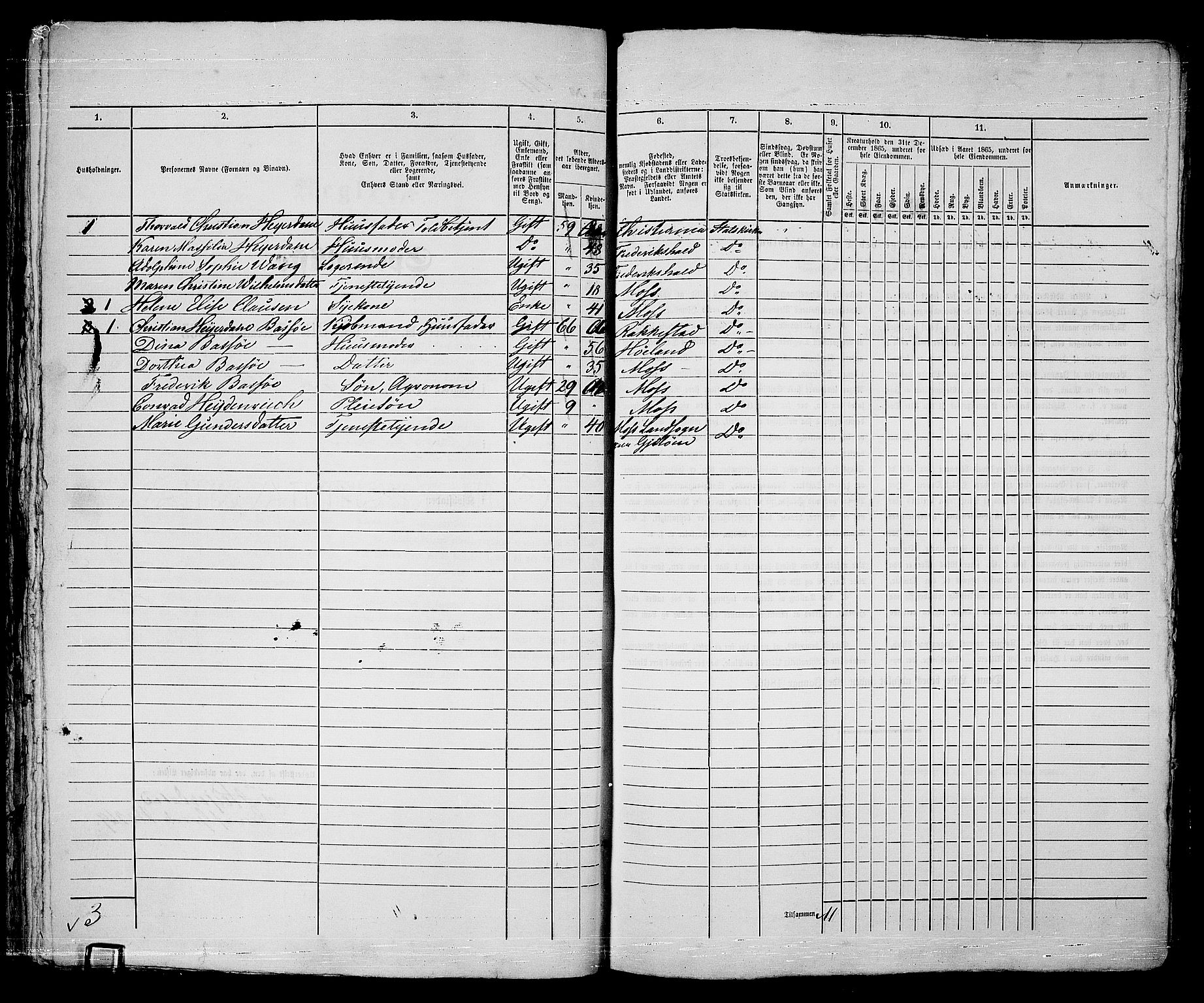 RA, 1865 census for Moss/Moss, 1865, p. 442