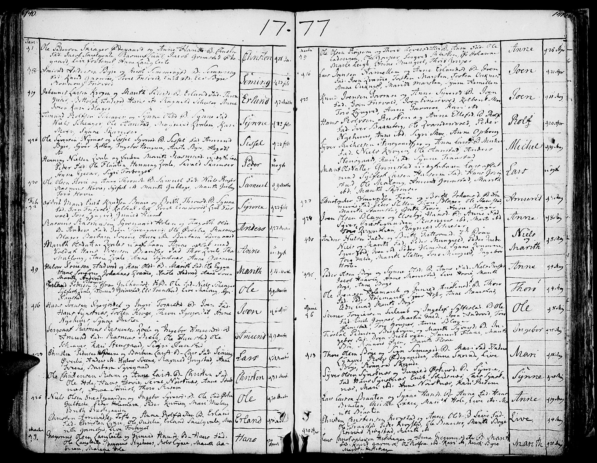 Lom prestekontor, AV/SAH-PREST-070/K/L0002: Parish register (official) no. 2, 1749-1801, p. 140-141