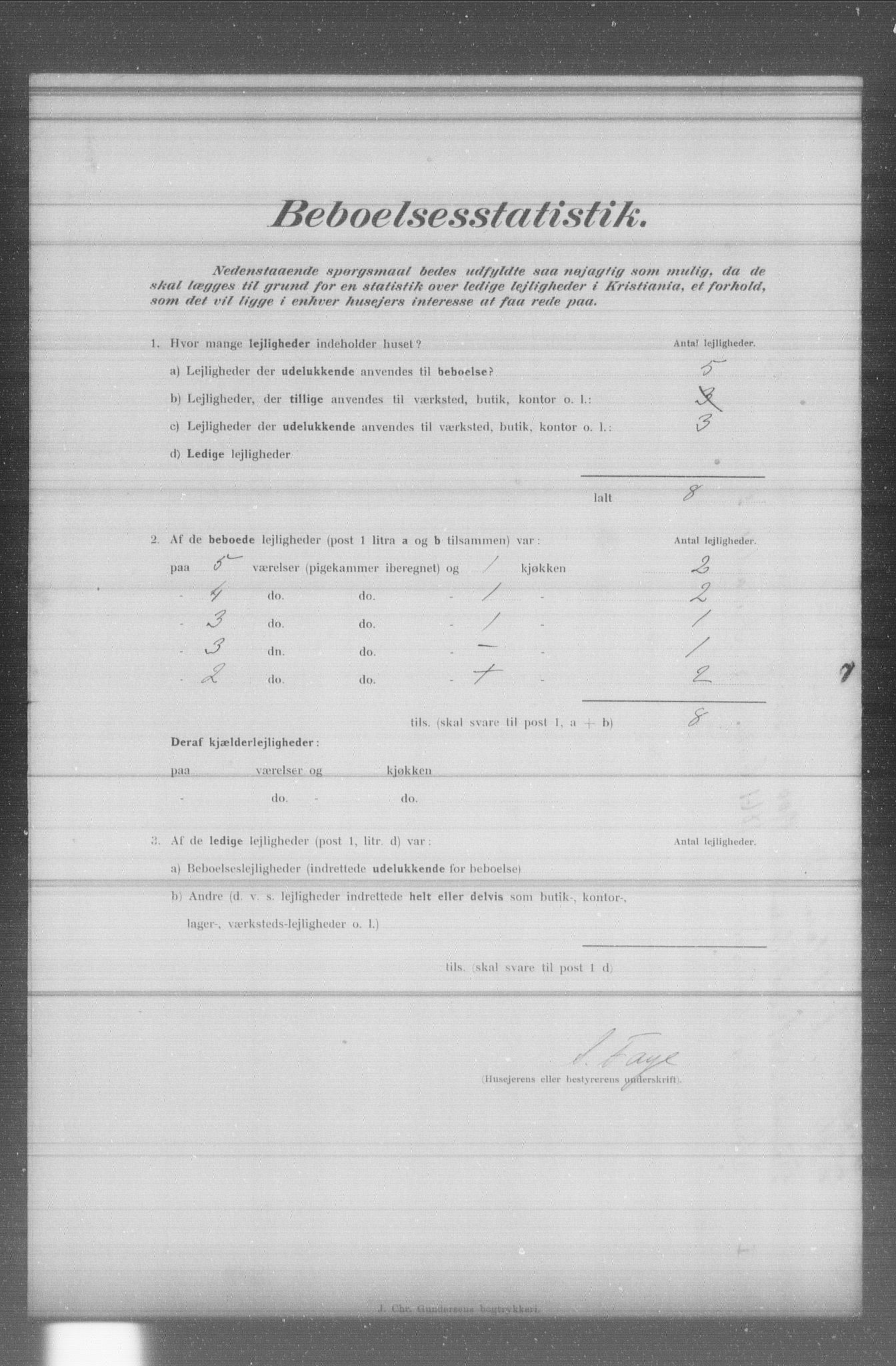 OBA, Municipal Census 1902 for Kristiania, 1902, p. 3690