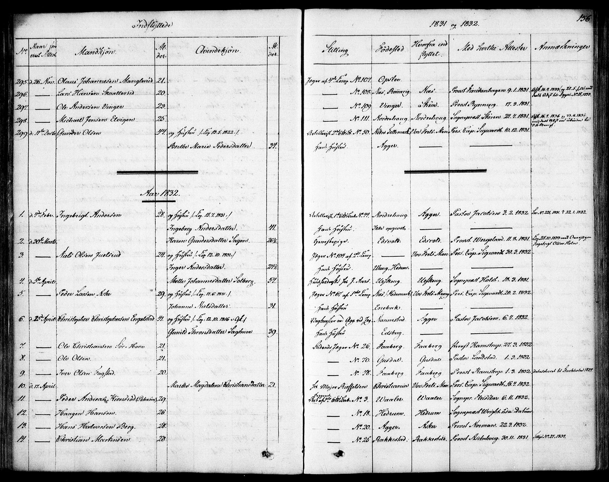 Garnisonsmenigheten Kirkebøker, SAO/A-10846/F/Fa/L0007: Parish register (official) no. 7, 1828-1881, p. 156
