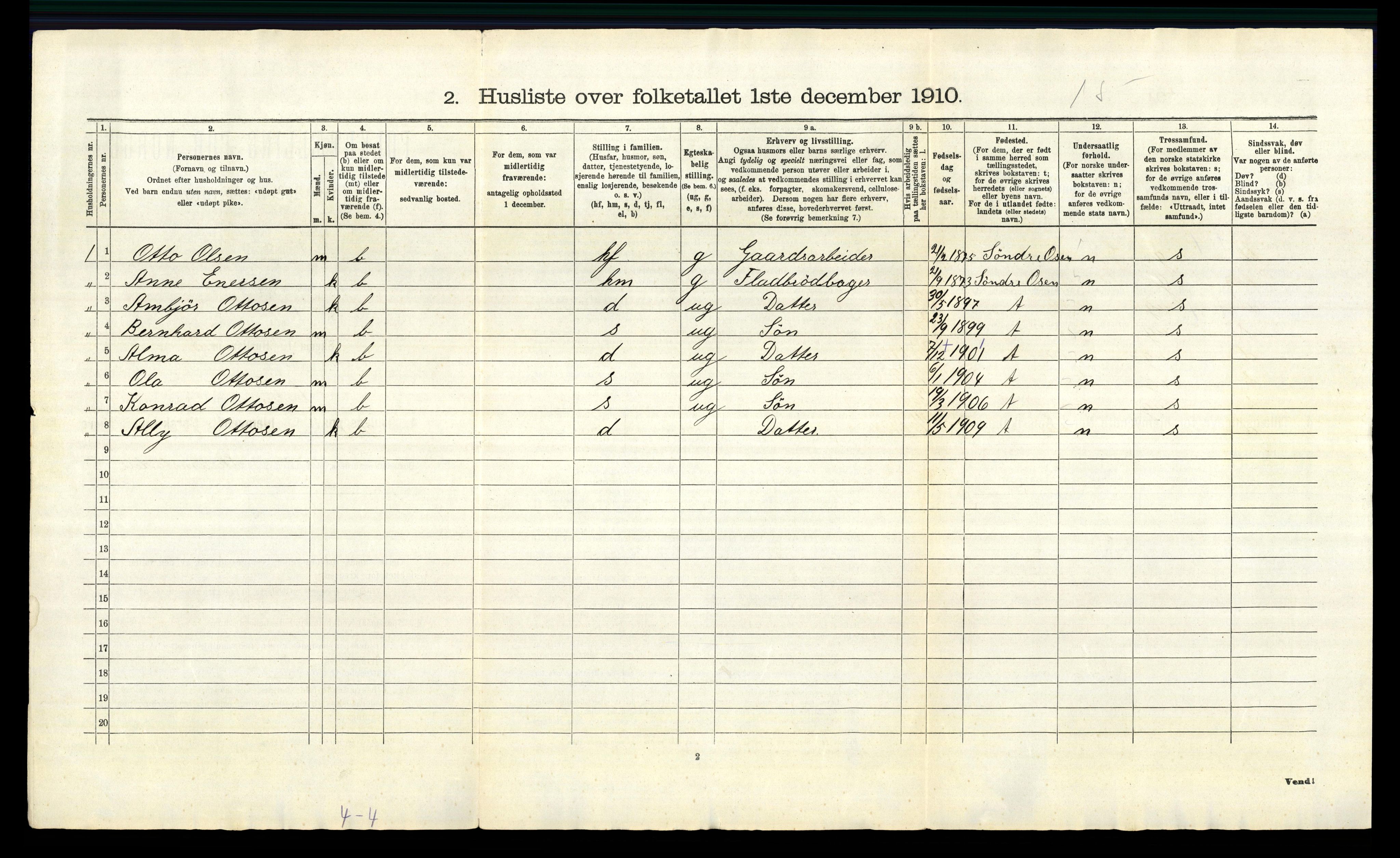 RA, 1910 census for Løten, 1910, p. 57