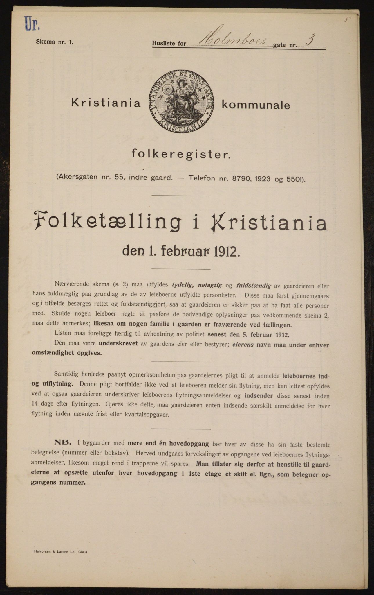 OBA, Municipal Census 1912 for Kristiania, 1912, p. 41173