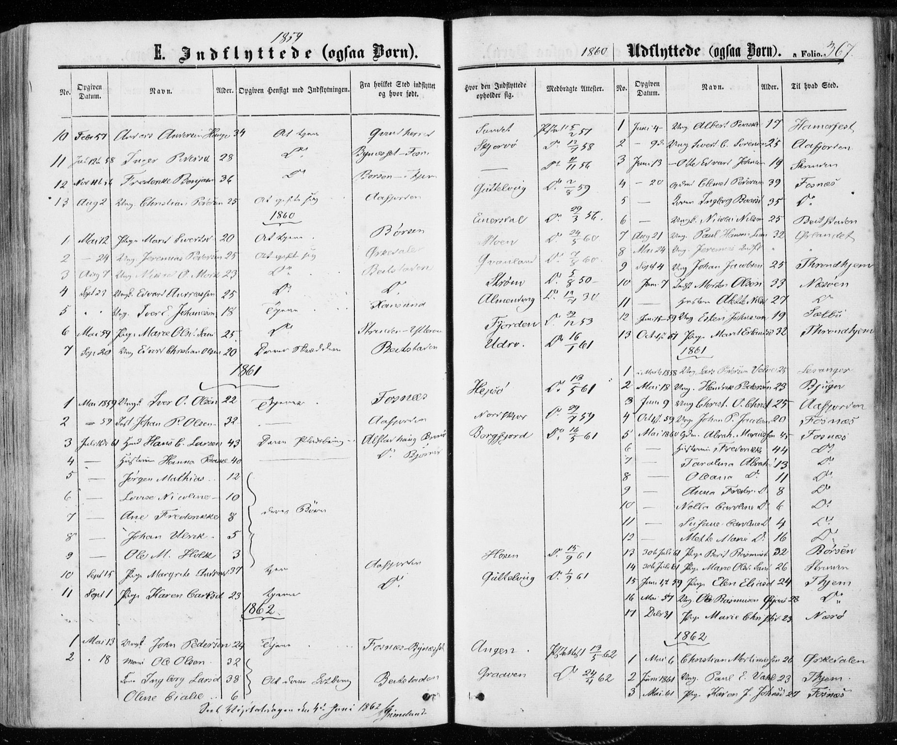 Ministerialprotokoller, klokkerbøker og fødselsregistre - Sør-Trøndelag, SAT/A-1456/657/L0705: Parish register (official) no. 657A06, 1858-1867, p. 367