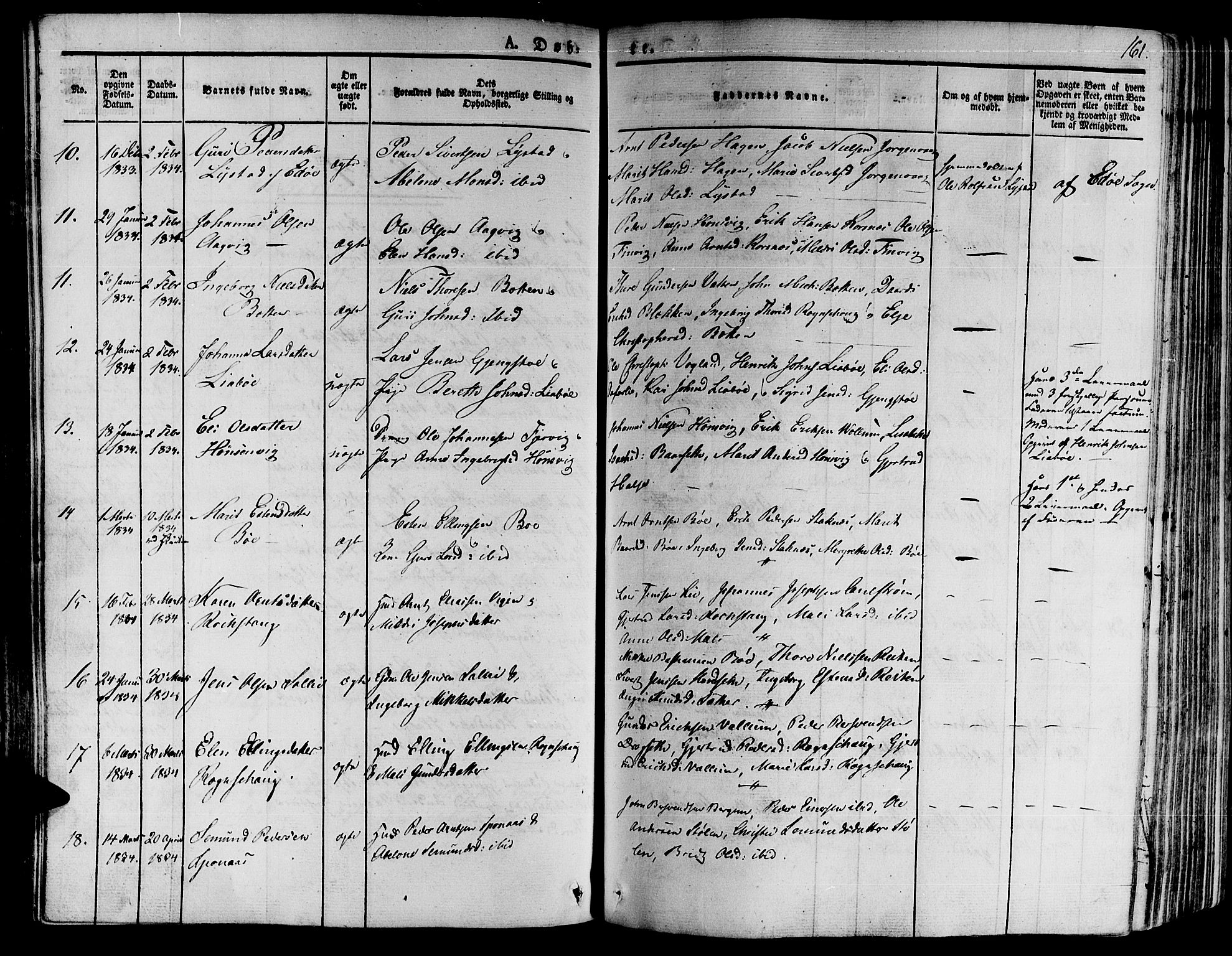 Ministerialprotokoller, klokkerbøker og fødselsregistre - Møre og Romsdal, AV/SAT-A-1454/592/L1025: Parish register (official) no. 592A03 /2, 1831-1849, p. 161