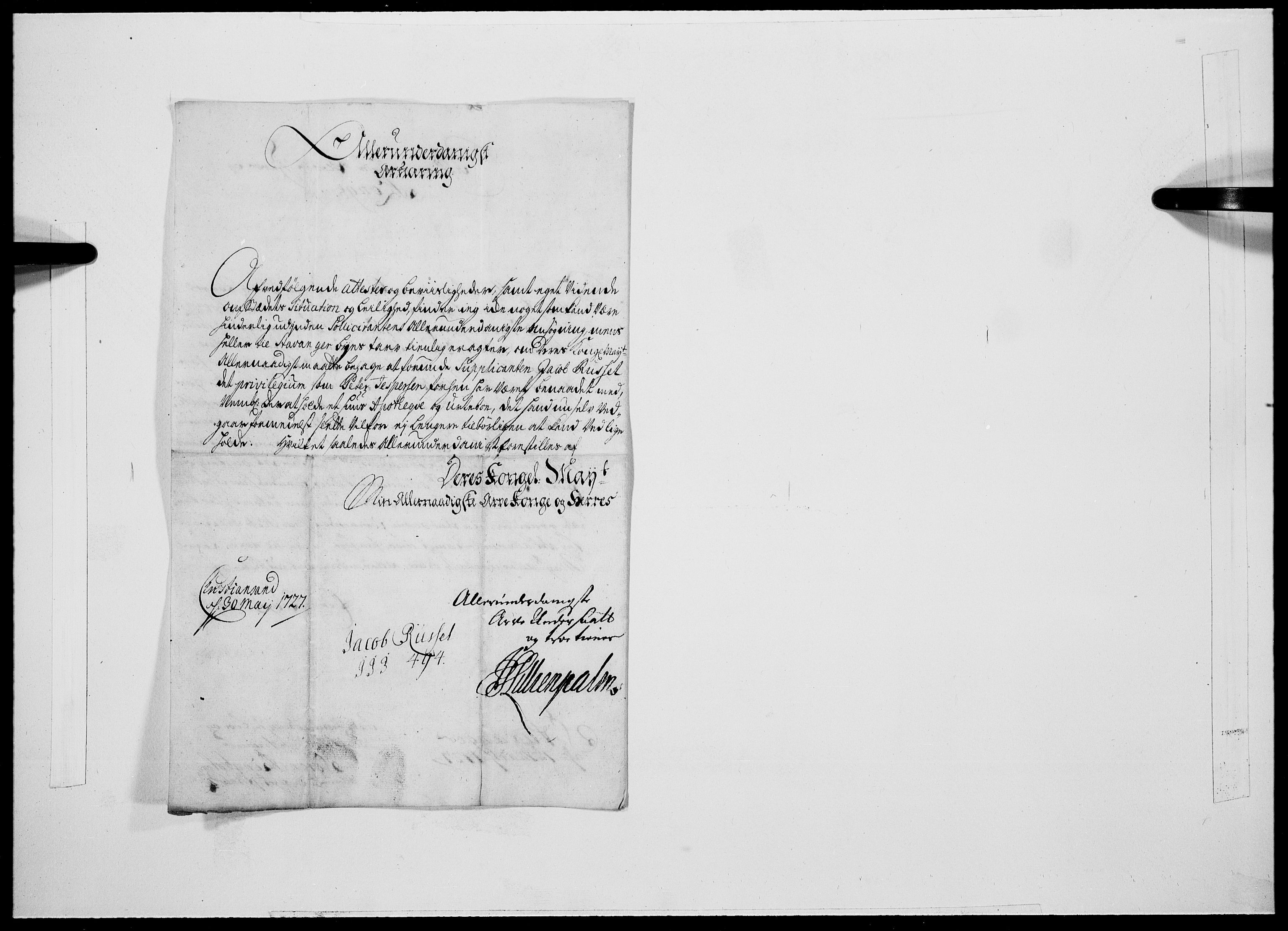 Danske Kanselli 1572-1799, AV/RA-EA-3023/F/Fc/Fcc/Fcca/L0101: Norske innlegg 1572-1799, 1727, p. 6