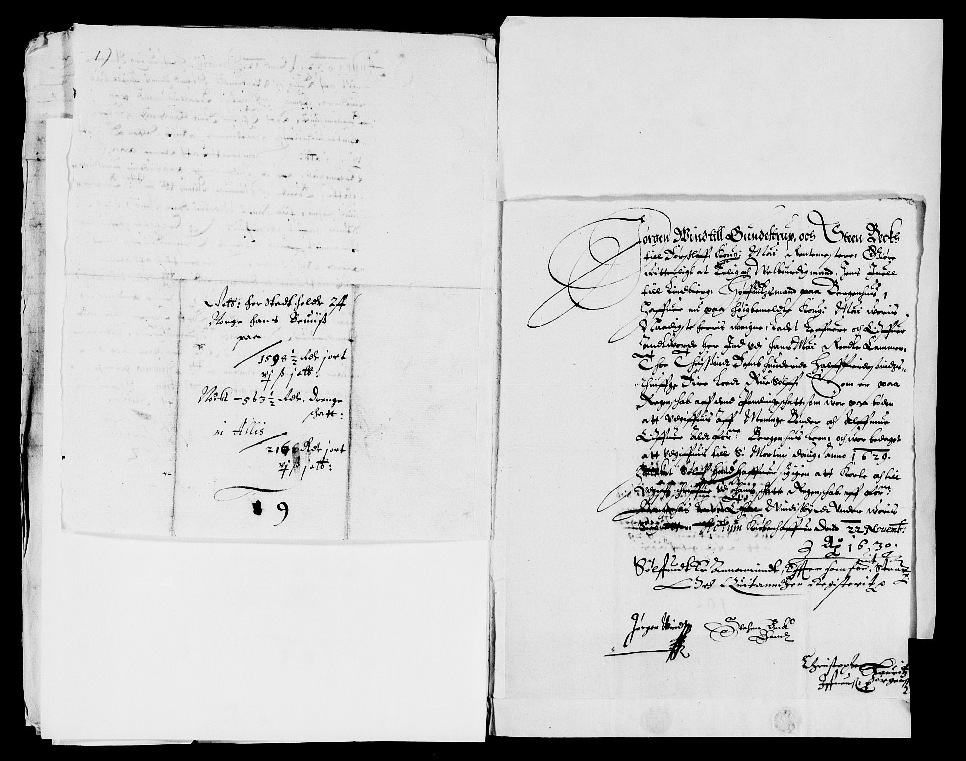 Rentekammeret inntil 1814, Reviderte regnskaper, Lensregnskaper, AV/RA-EA-5023/R/Rb/Rbt/L0053: Bergenhus len, 1629-1630