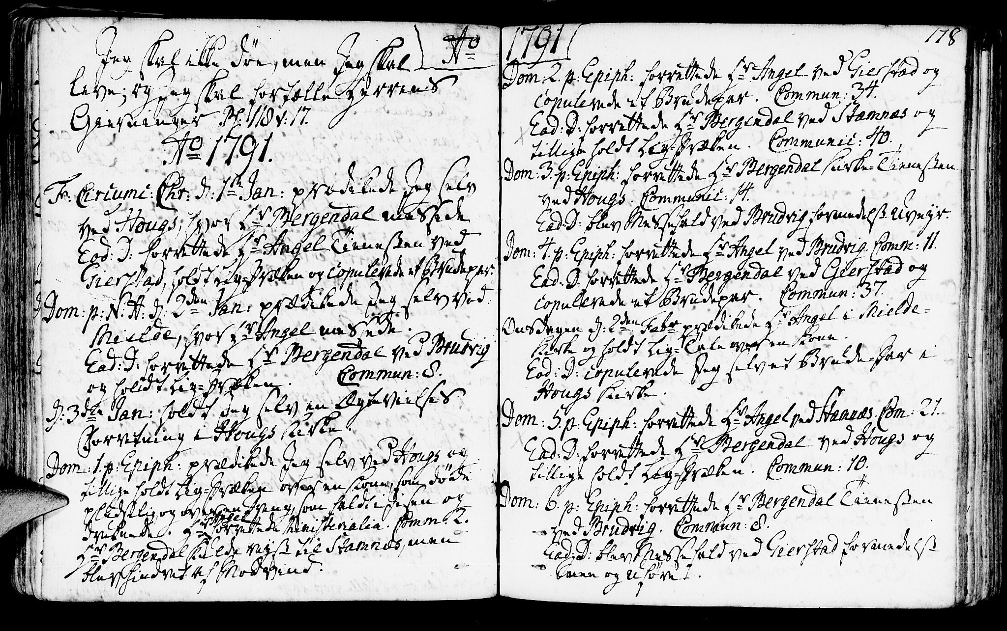 Haus sokneprestembete, SAB/A-75601/H/Haa: Parish register (official) no. A 10, 1782-1796, p. 178