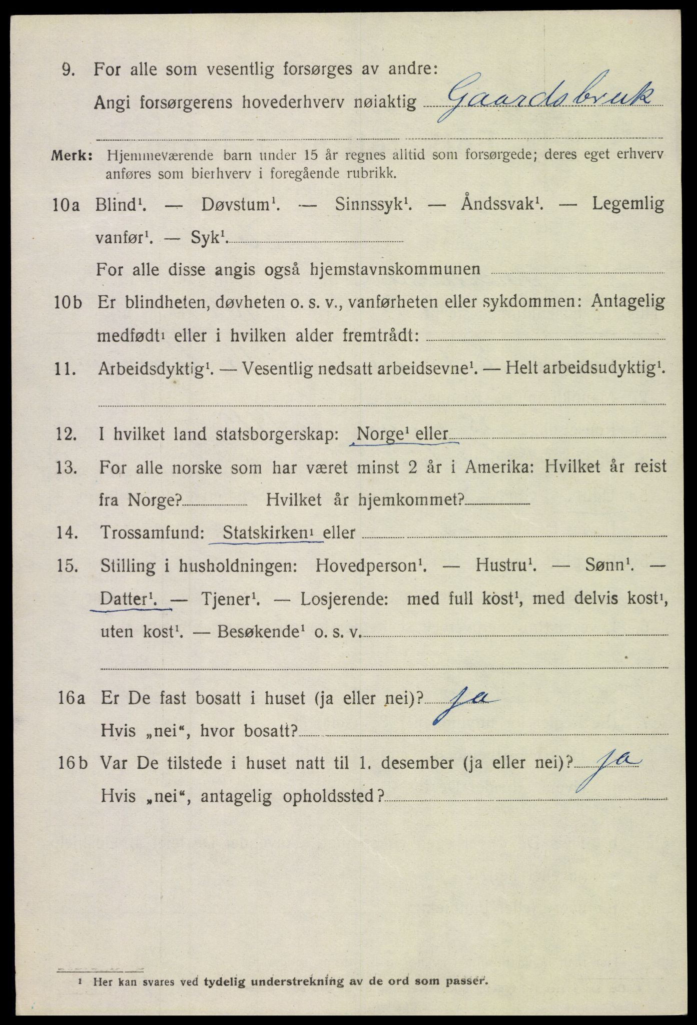 SAH, 1920 census for Snertingdal, 1920, p. 1370