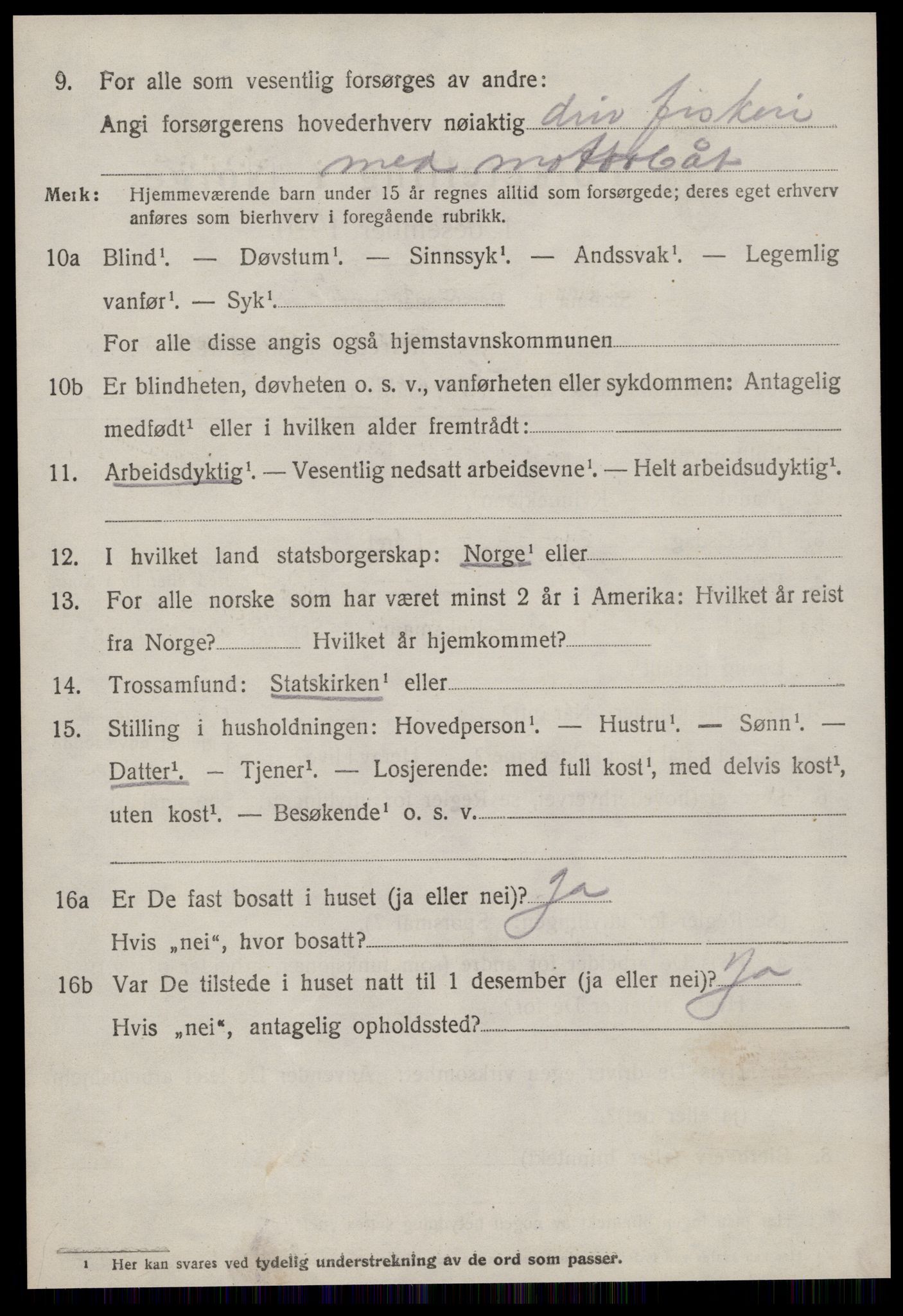 SAT, 1920 census for Aukra, 1920, p. 2152