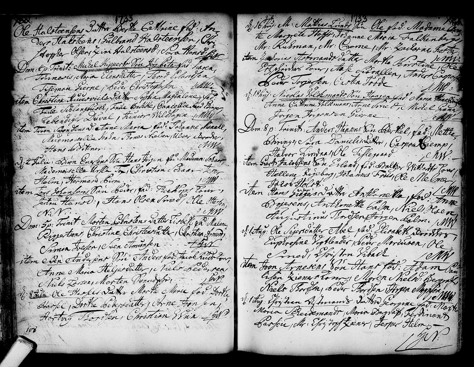 Kongsberg kirkebøker, SAKO/A-22/F/Fa/L0002: Parish register (official) no. I 2, 1721-1743, p. 120-121