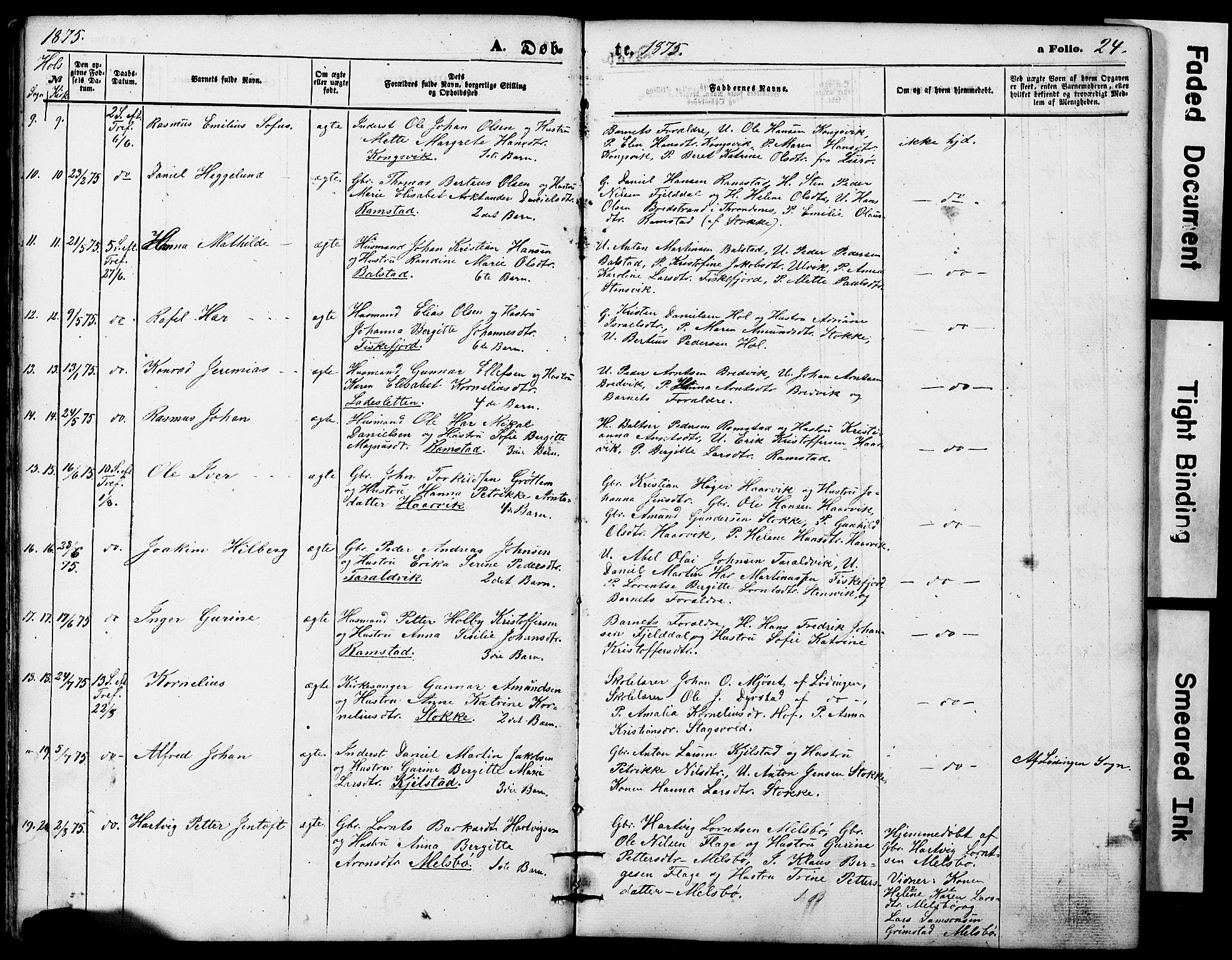 Ministerialprotokoller, klokkerbøker og fødselsregistre - Nordland, AV/SAT-A-1459/865/L0930: Parish register (copy) no. 865C02, 1866-1884, p. 24