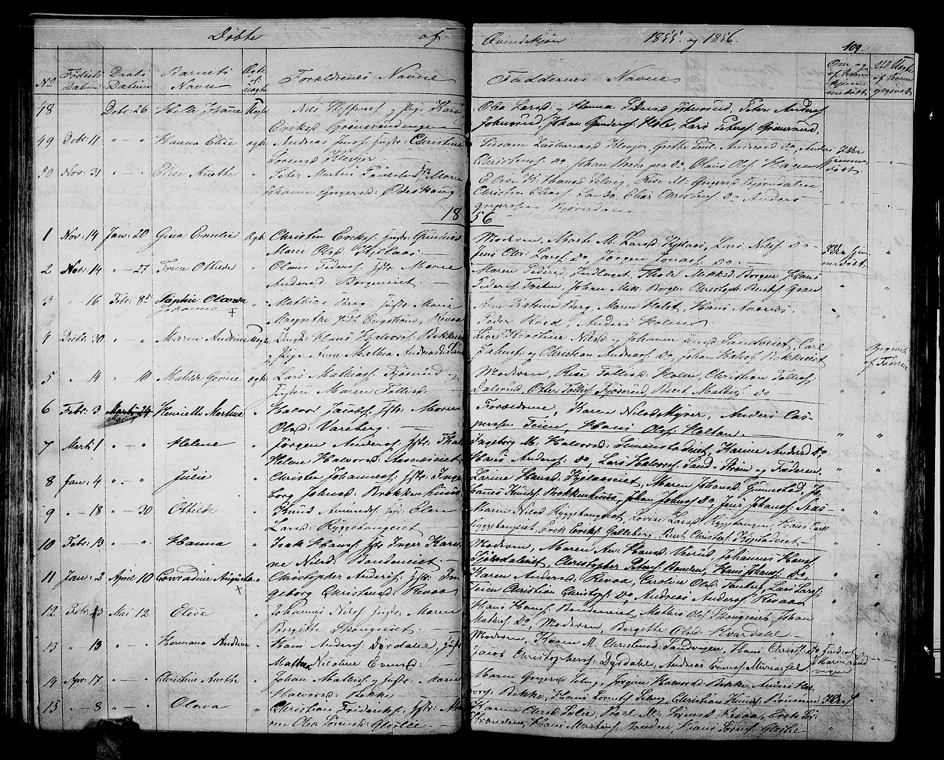 Sande Kirkebøker, SAKO/A-53/G/Ga/L0002: Parish register (copy) no. 2, 1847-1863, p. 109