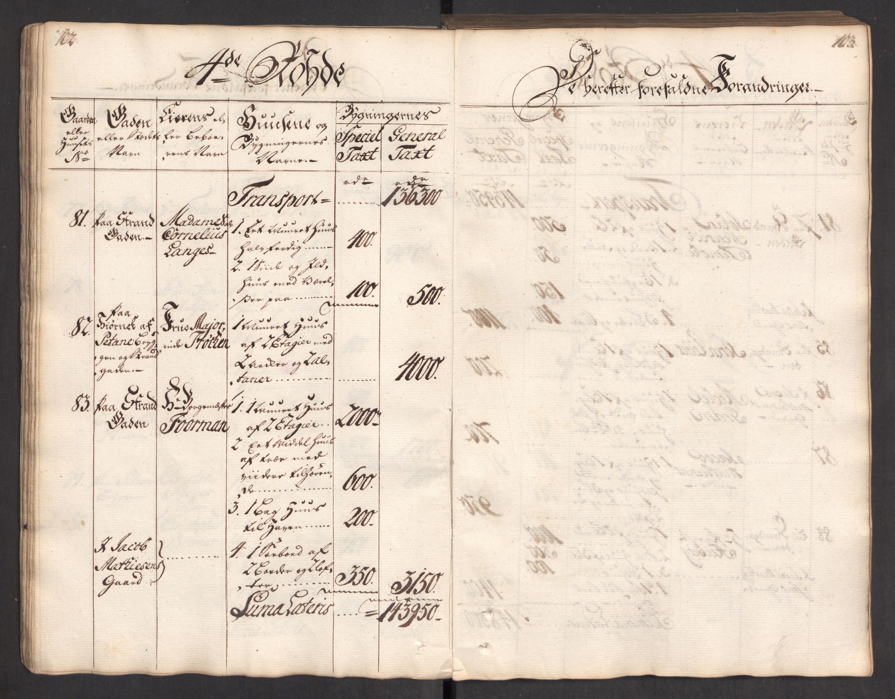 Kommersekollegiet, Brannforsikringskontoret 1767-1814, AV/RA-EA-5458/F/Fa/L0004/0002: Bergen / Branntakstprotokoll, 1767, p. 102-103