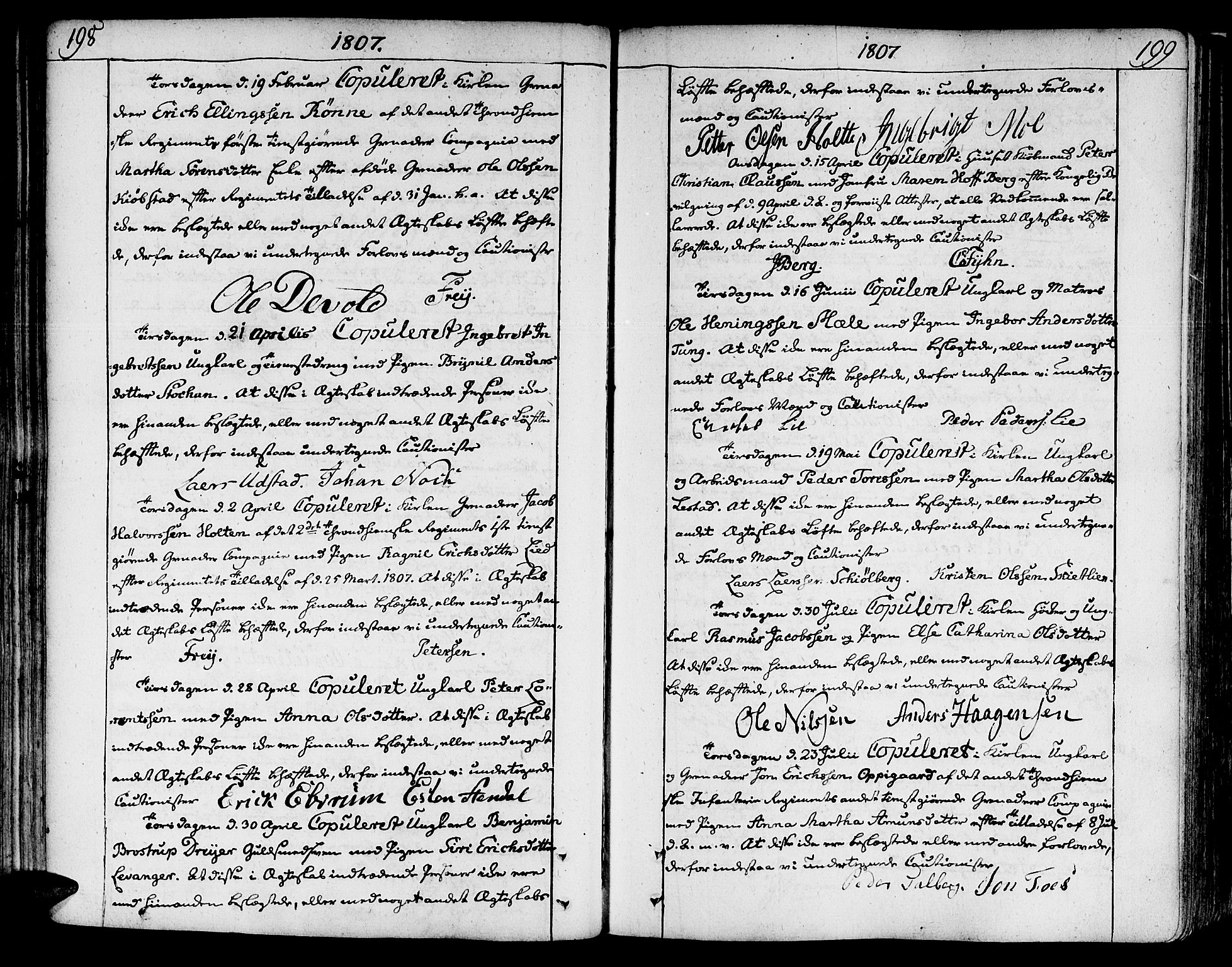 Ministerialprotokoller, klokkerbøker og fødselsregistre - Sør-Trøndelag, SAT/A-1456/602/L0105: Parish register (official) no. 602A03, 1774-1814, p. 198-199