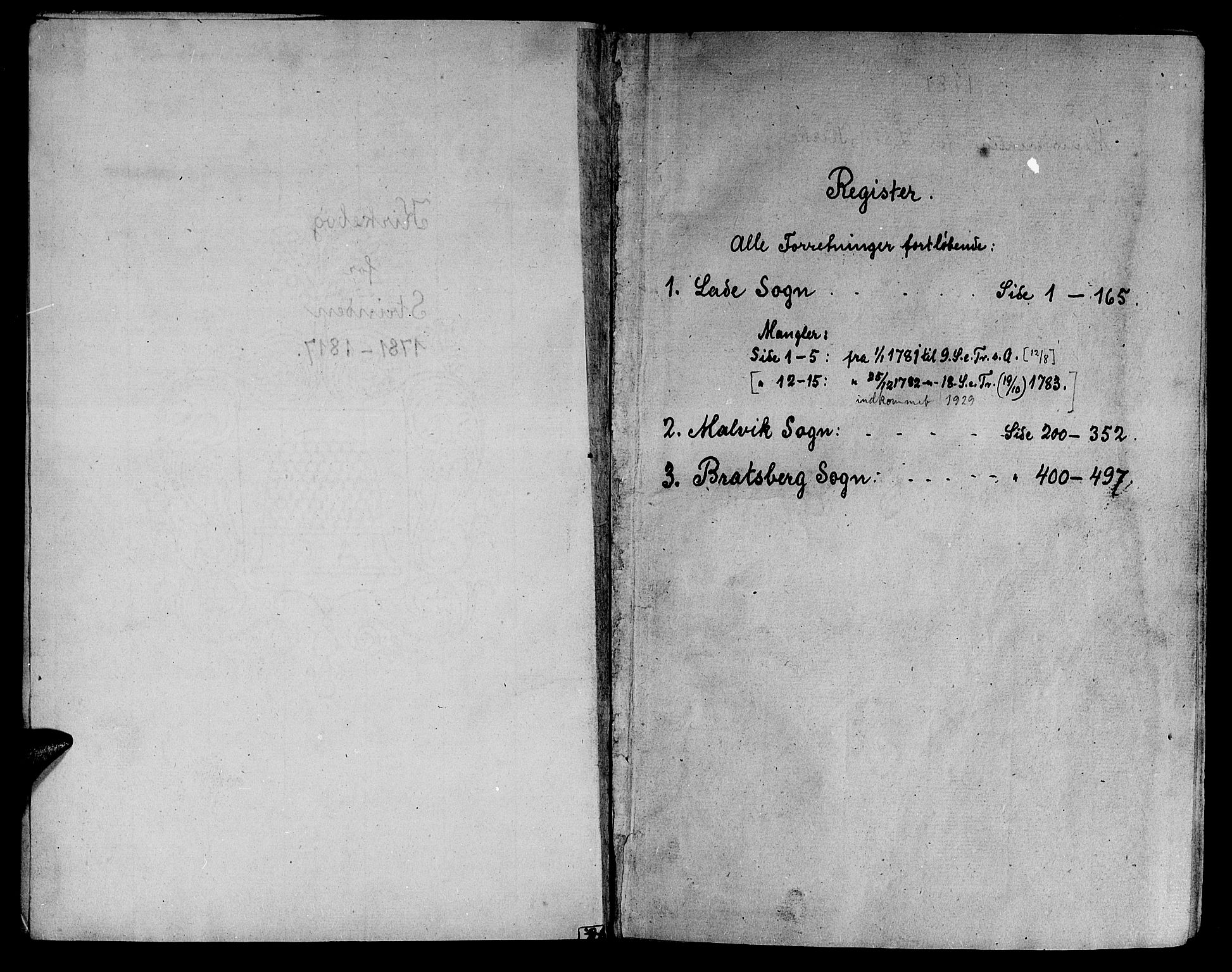 Ministerialprotokoller, klokkerbøker og fødselsregistre - Sør-Trøndelag, SAT/A-1456/606/L0281: Parish register (official) no. 606A02 /2, 1781-1817
