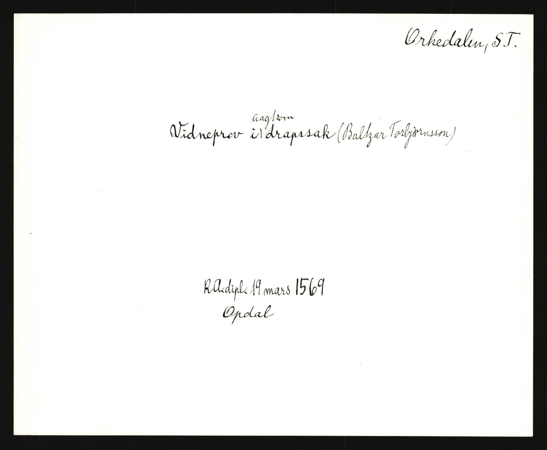 Riksarkivets diplomsamling, AV/RA-EA-5965/F35/F35e/L0032: Registreringssedler Sør-Trøndelag, 1400-1700, p. 191