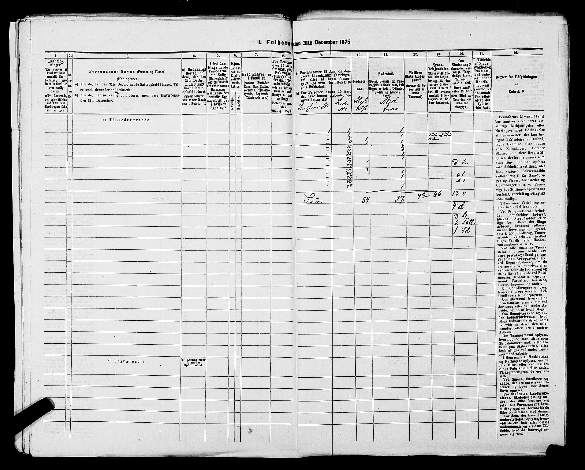 SAST, 1875 census for 1139P Nedstrand, 1875, p. 5