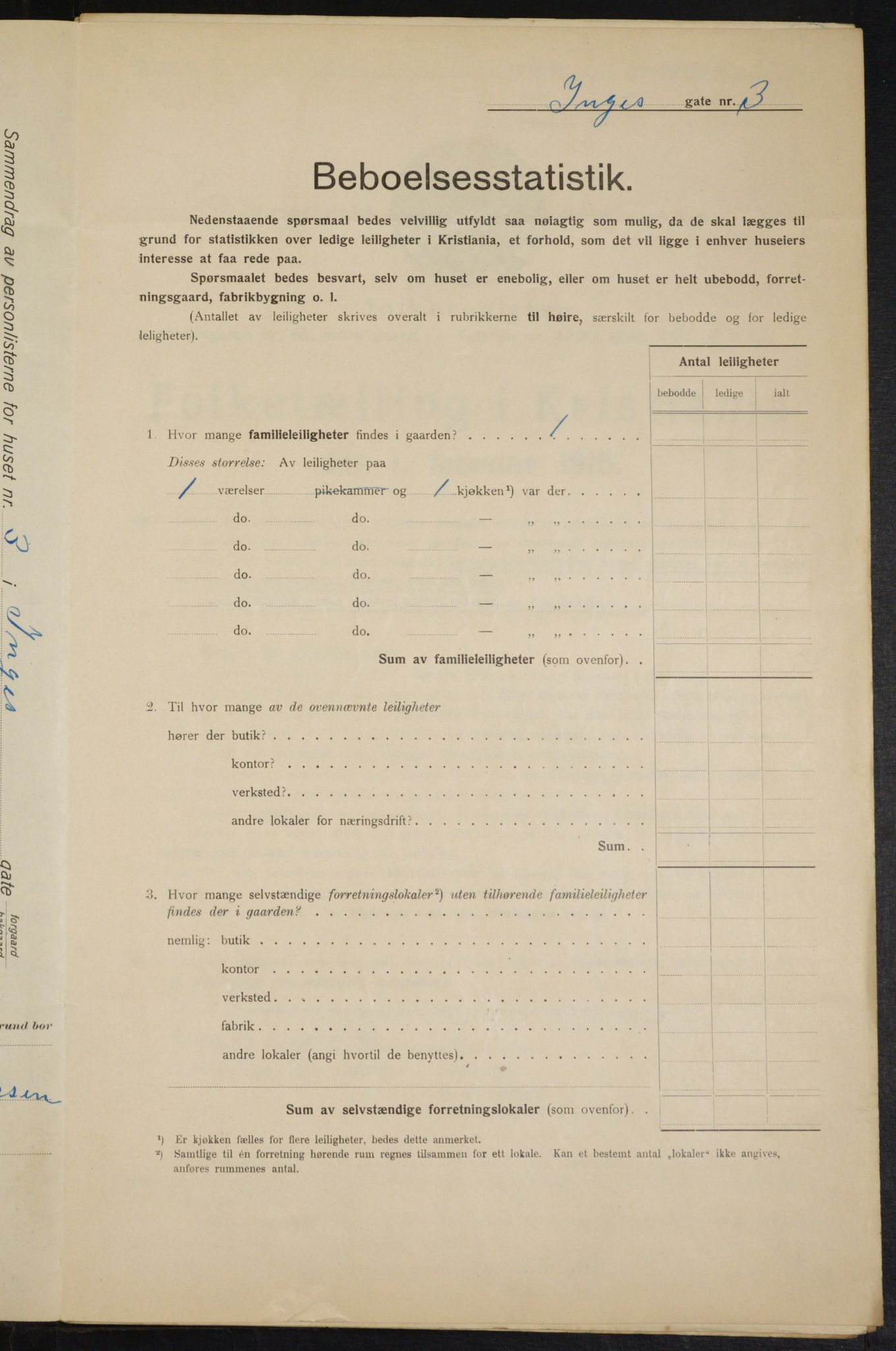 OBA, Municipal Census 1915 for Kristiania, 1915, p. 43395