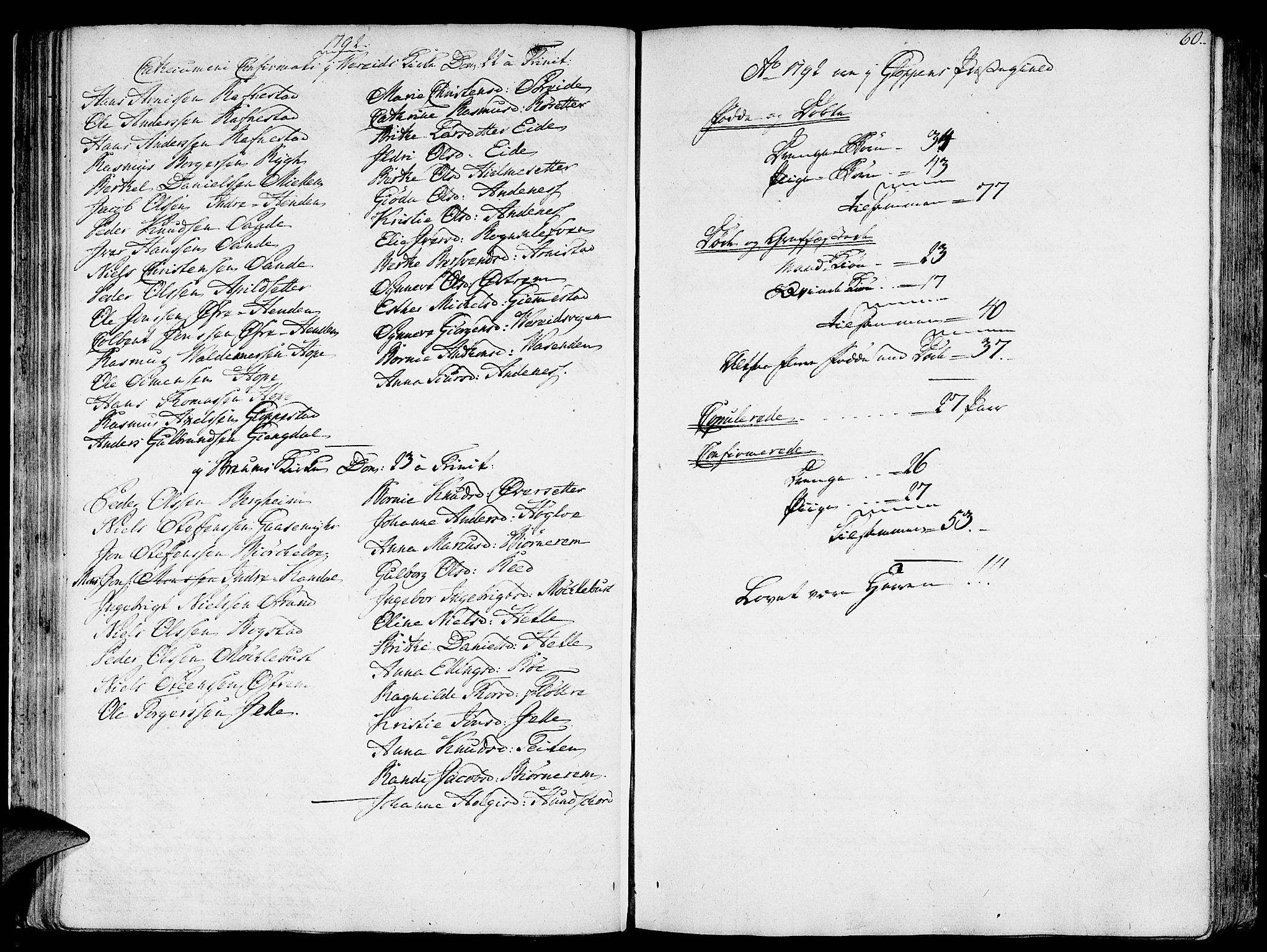 Gloppen sokneprestembete, AV/SAB-A-80101/H/Haa/Haaa/L0005: Parish register (official) no. A 5, 1785-1815, p. 60