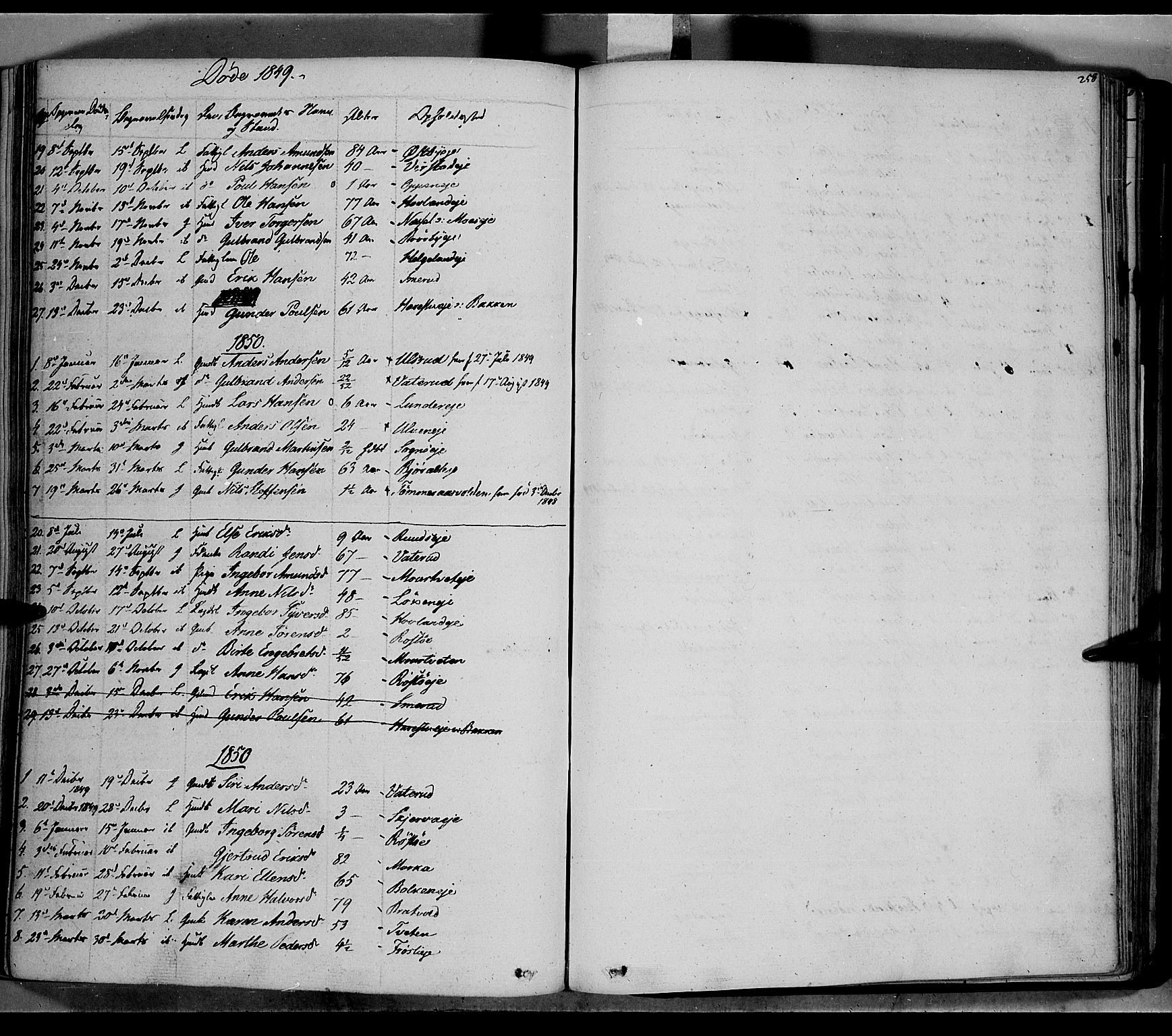 Jevnaker prestekontor, SAH/PREST-116/H/Ha/Haa/L0006: Parish register (official) no. 6, 1837-1857, p. 258