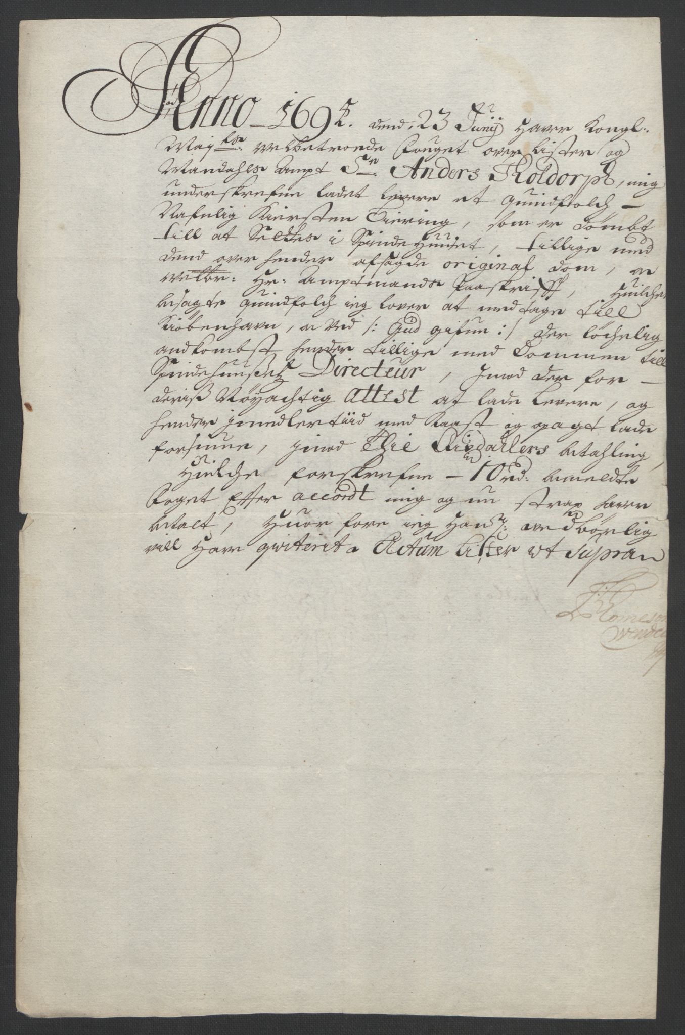 Rentekammeret inntil 1814, Reviderte regnskaper, Fogderegnskap, AV/RA-EA-4092/R43/L2545: Fogderegnskap Lista og Mandal, 1694-1695, p. 146