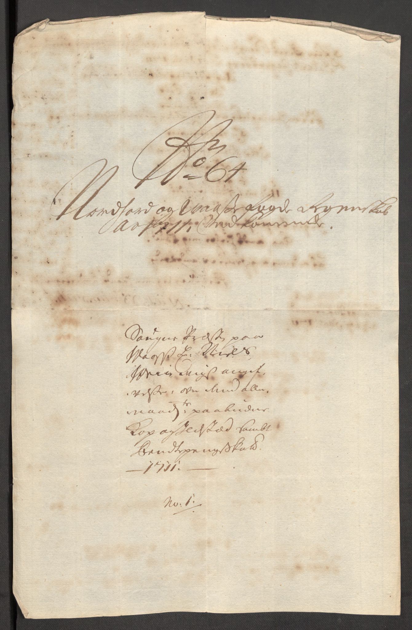 Rentekammeret inntil 1814, Reviderte regnskaper, Fogderegnskap, AV/RA-EA-4092/R51/L3192: Fogderegnskap Nordhordland og Voss, 1711, p. 331