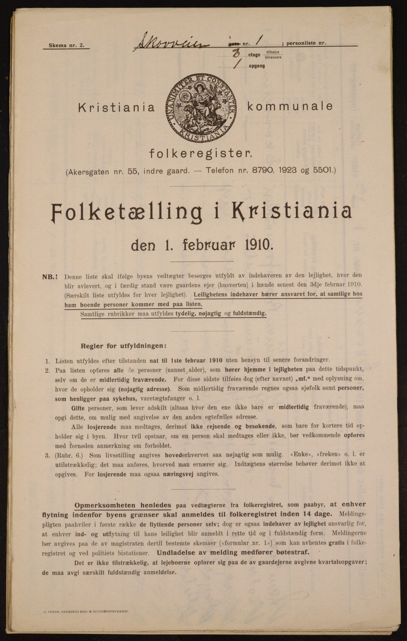 OBA, Municipal Census 1910 for Kristiania, 1910, p. 91916