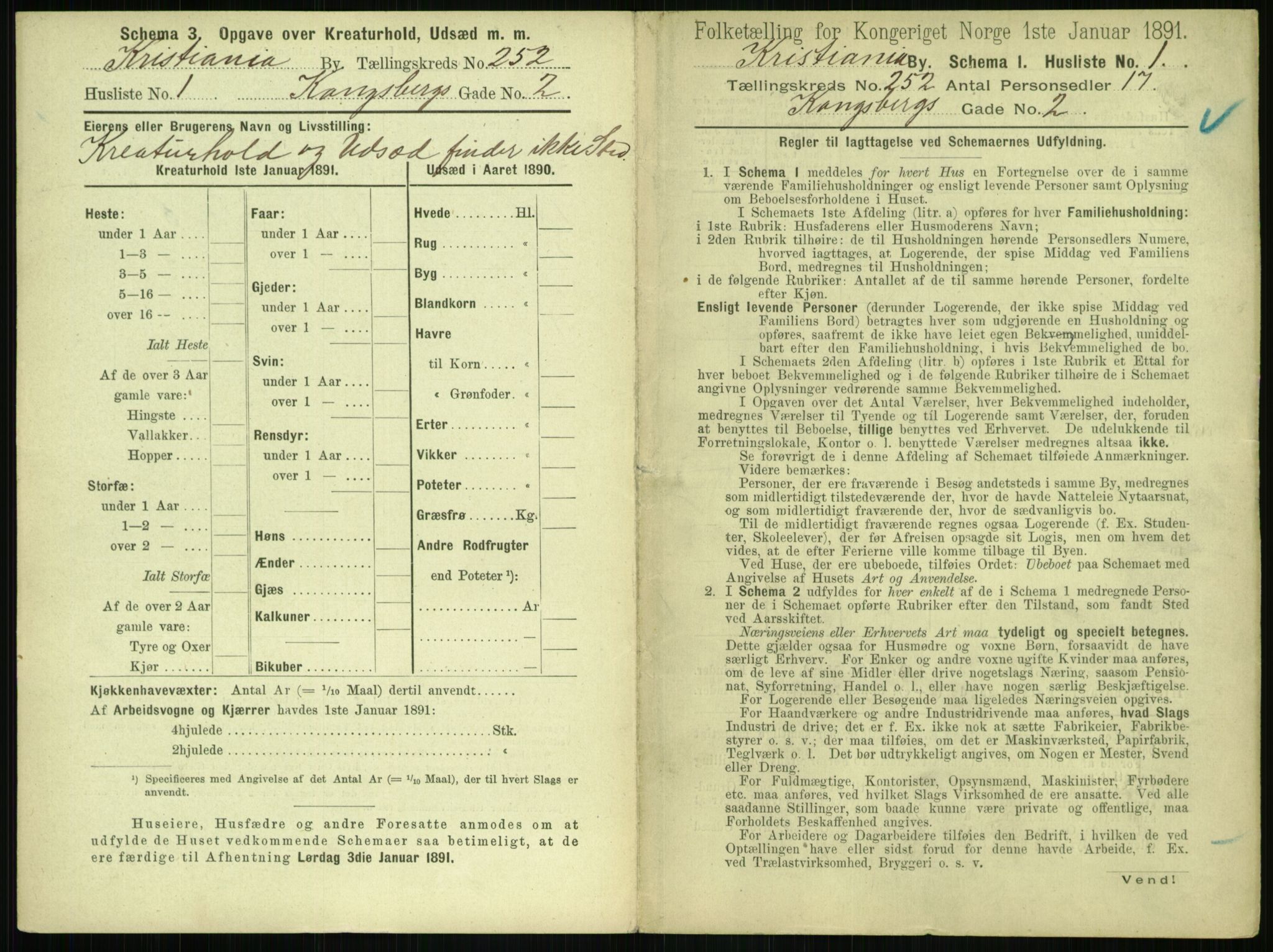 RA, 1891 census for 0301 Kristiania, 1891, p. 153310