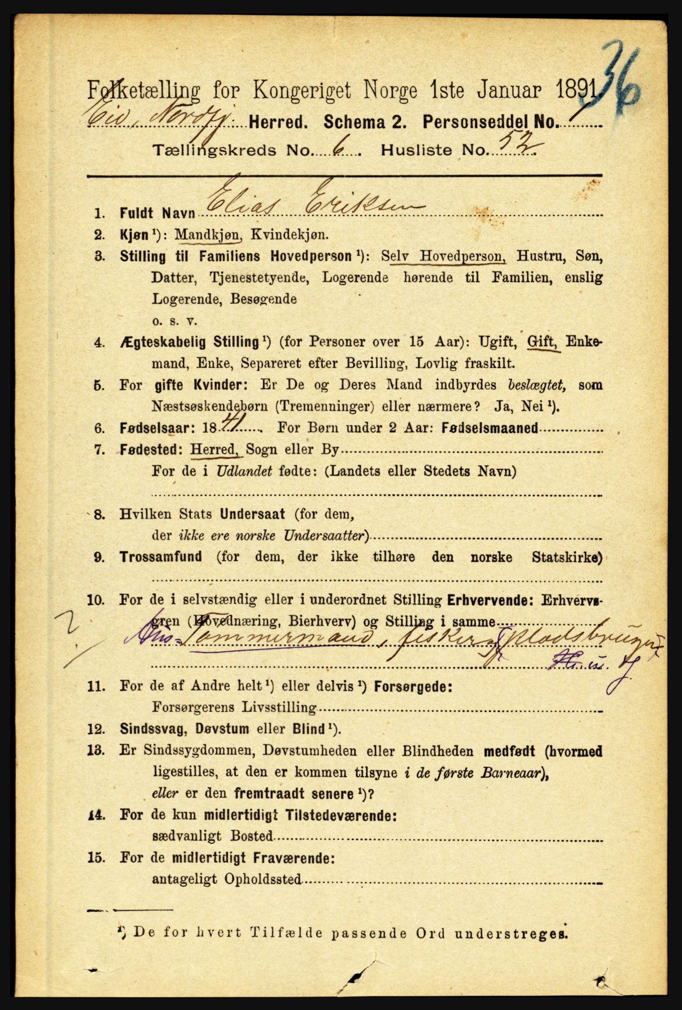 RA, 1891 census for 1443 Eid, 1891, p. 1749