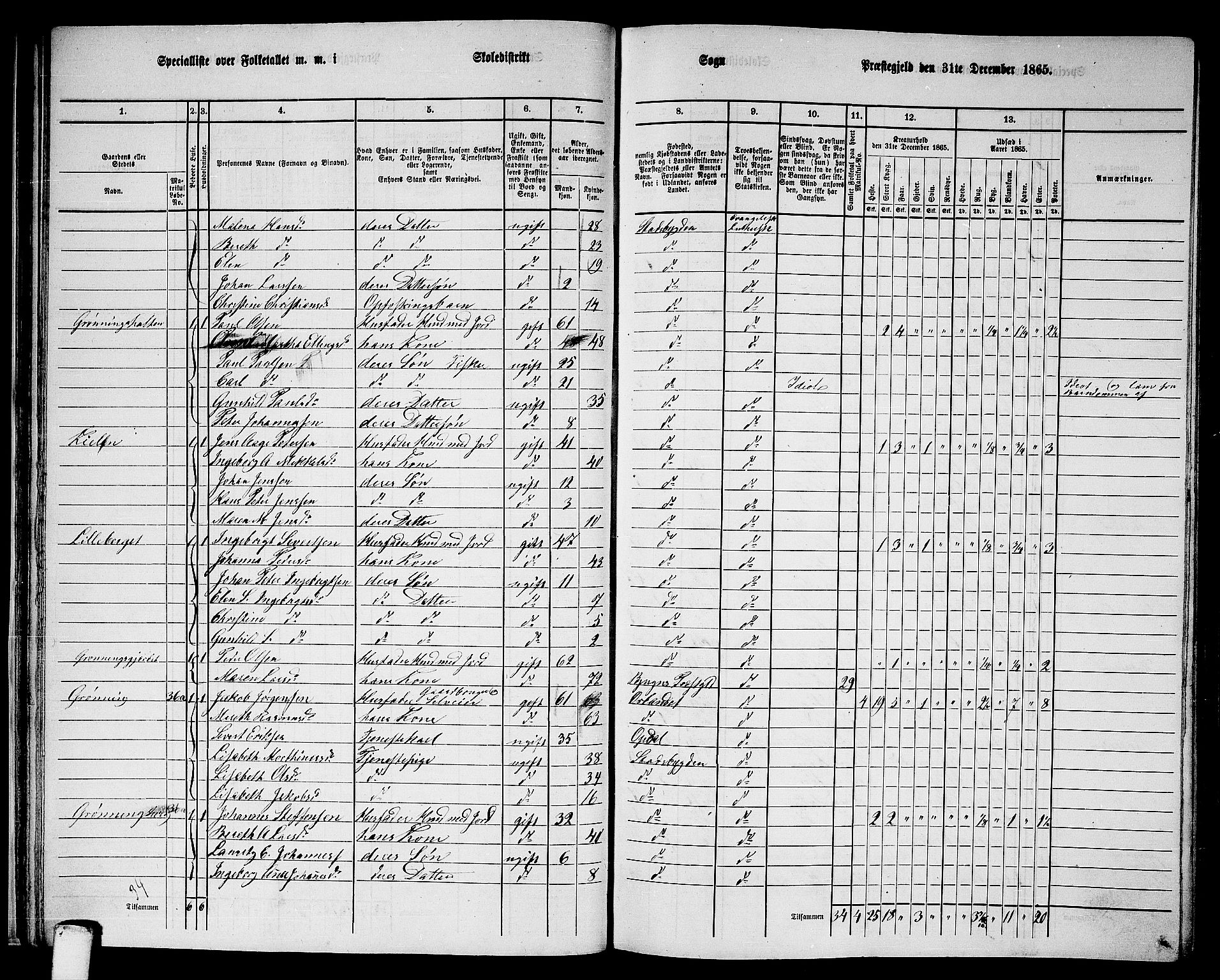 RA, 1865 census for Stadsbygd, 1865, p. 32