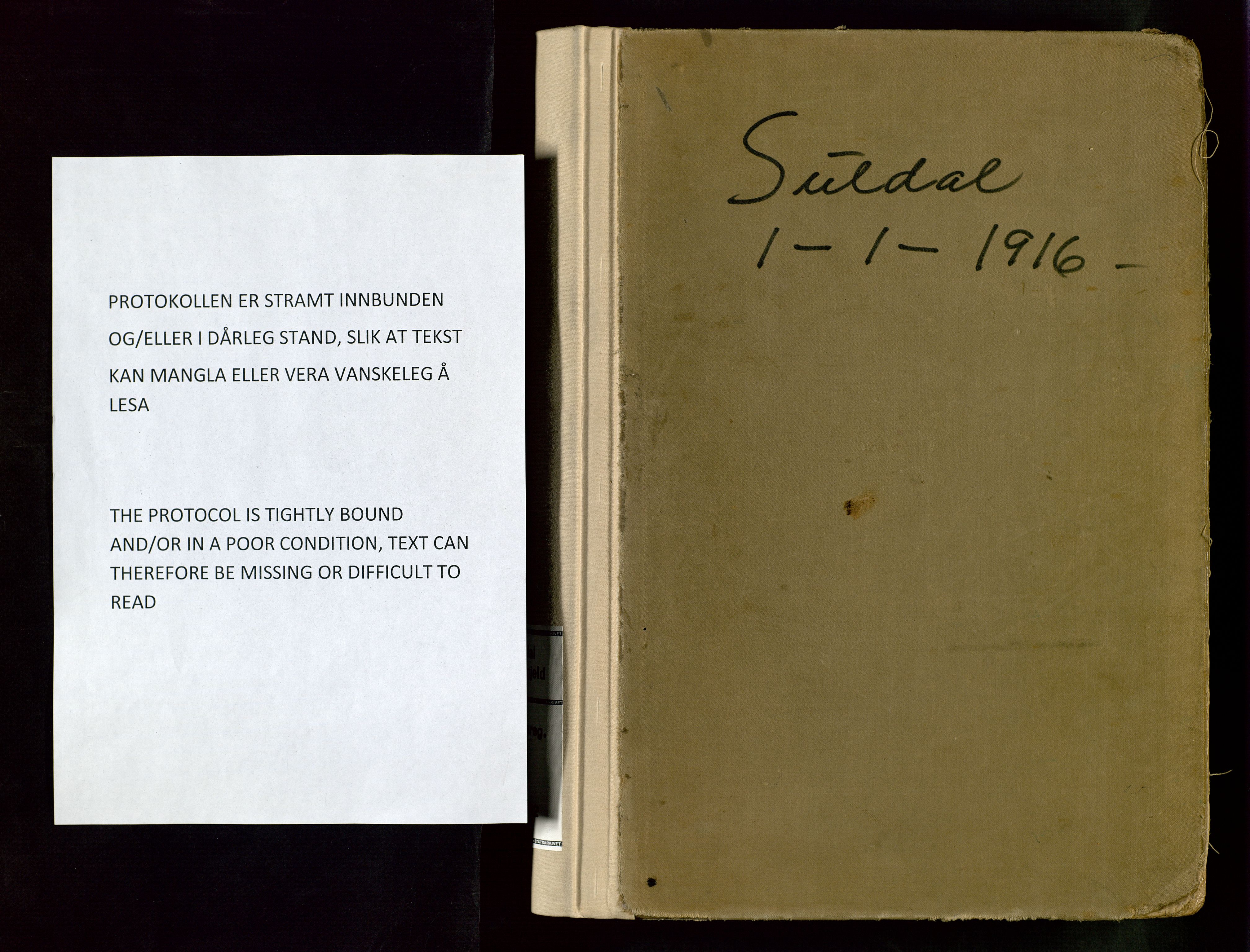 Suldal sokneprestkontor, AV/SAST-A-101845/03/A/L0002: Birth register no. 2, 1916-1982