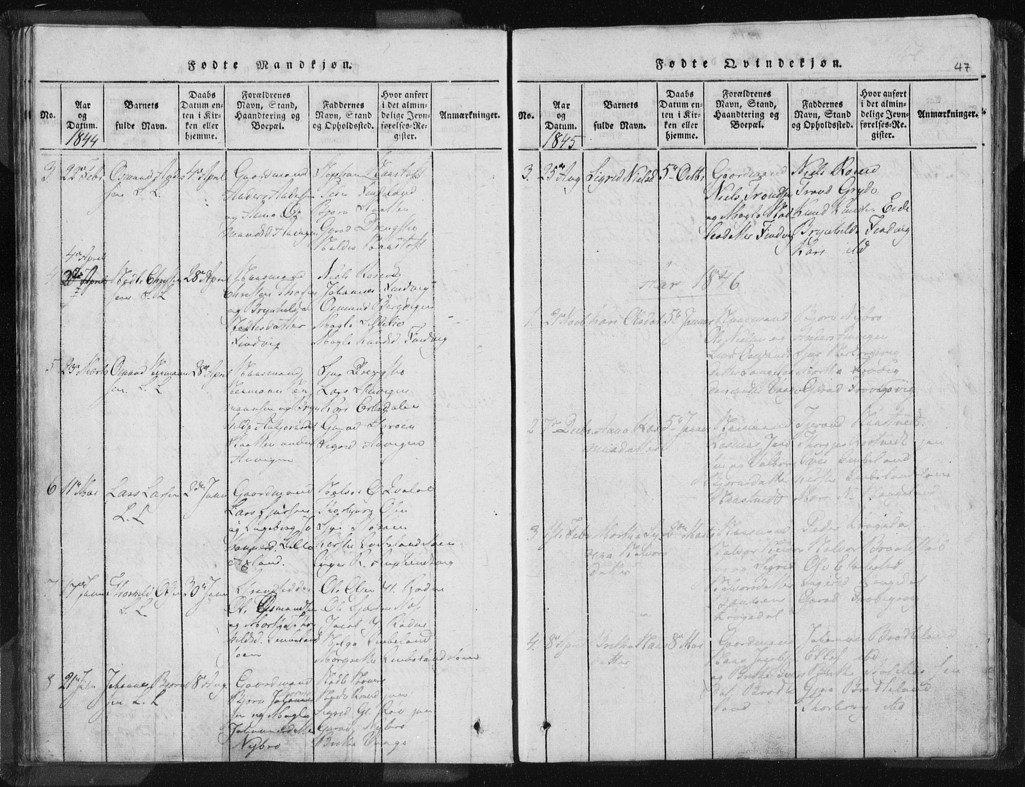 Vikedal sokneprestkontor, AV/SAST-A-101840/01/IV: Parish register (official) no. A 5, 1817-1850, p. 47