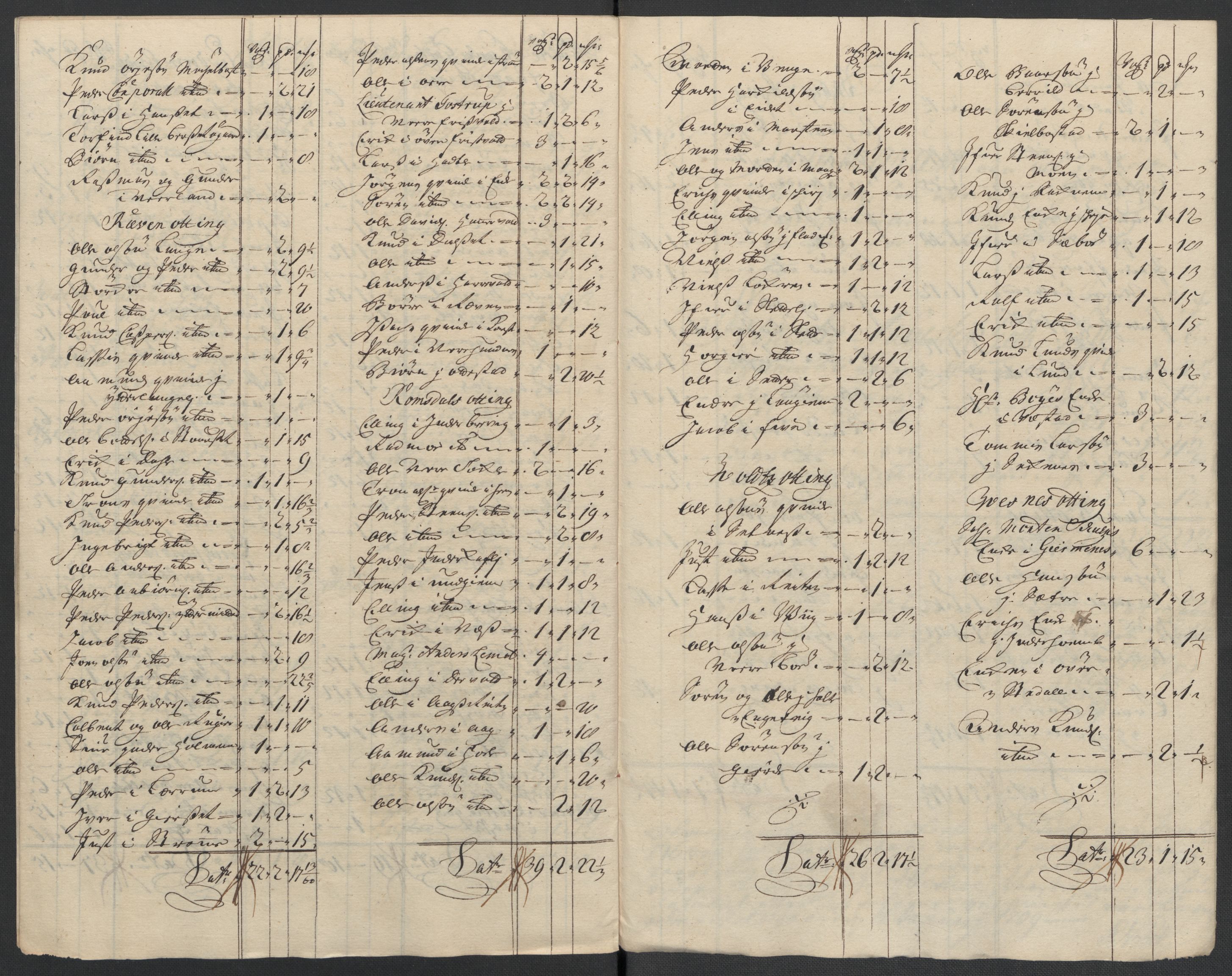 Rentekammeret inntil 1814, Reviderte regnskaper, Fogderegnskap, AV/RA-EA-4092/R55/L3658: Fogderegnskap Romsdal, 1707-1708, p. 329