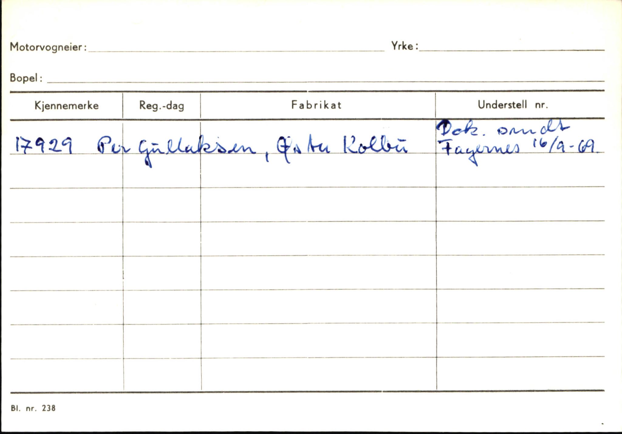 Statens vegvesen, Sogn og Fjordane vegkontor, AV/SAB-A-5301/4/F/L0145: Registerkort Vågsøy S-Å. Årdal I-P, 1945-1975, p. 1476