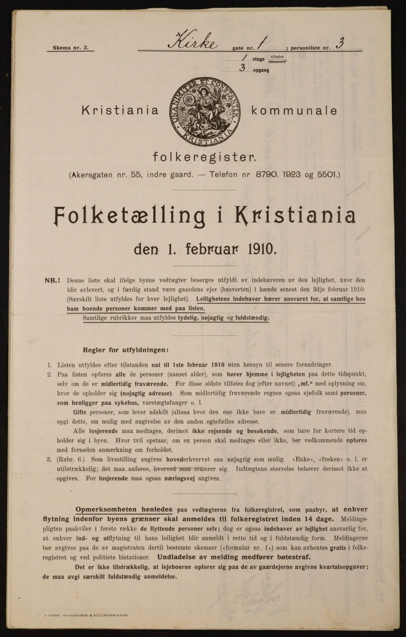 OBA, Municipal Census 1910 for Kristiania, 1910, p. 48201