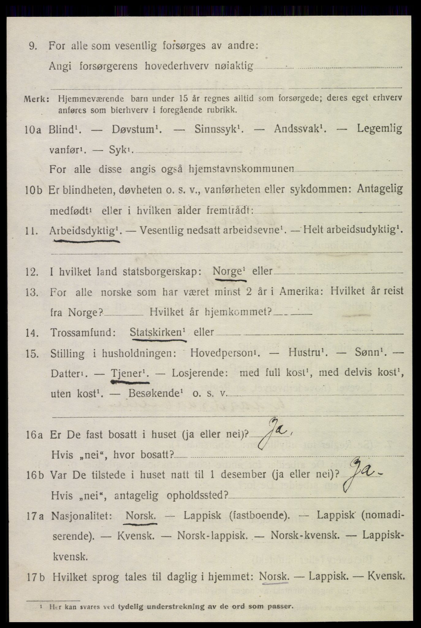 SAT, 1920 census for Egge, 1920, p. 591