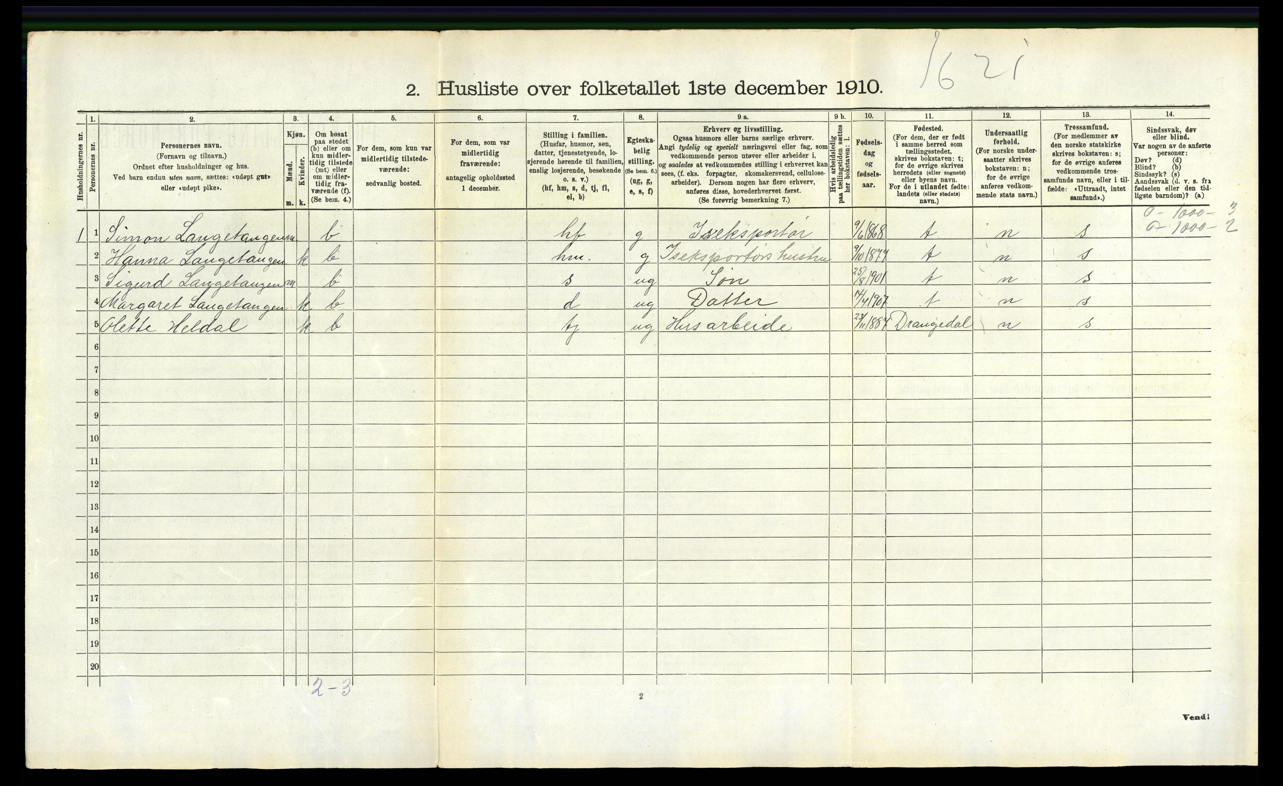 RA, 1910 census for Skåtøy, 1910, p. 658