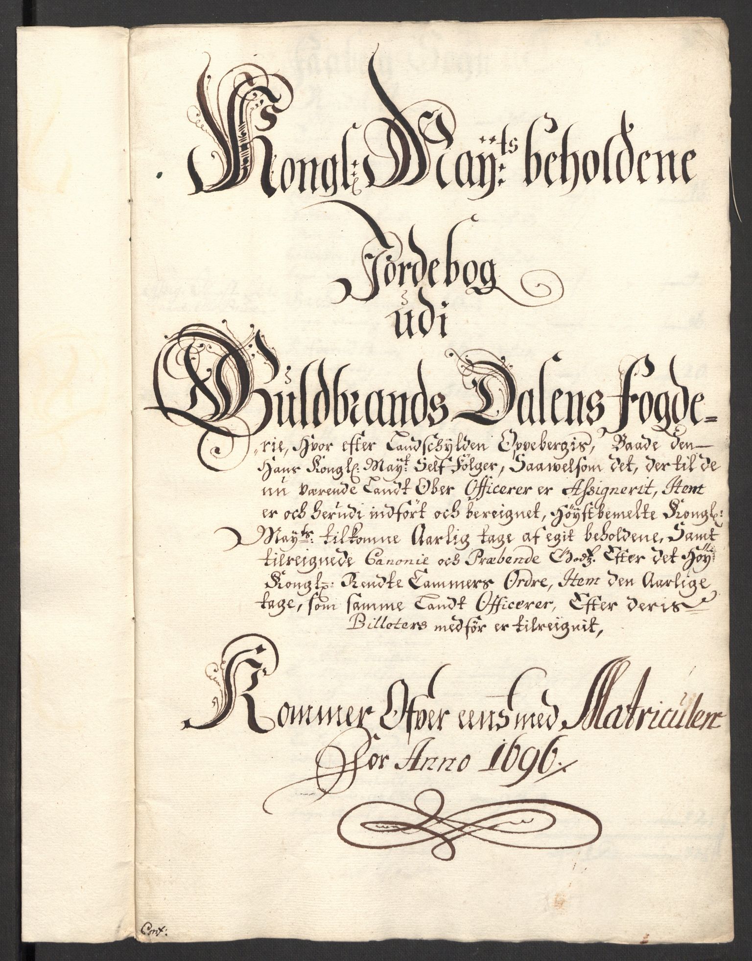 Rentekammeret inntil 1814, Reviderte regnskaper, Fogderegnskap, RA/EA-4092/R17/L1170: Fogderegnskap Gudbrandsdal, 1696-1697, p. 28