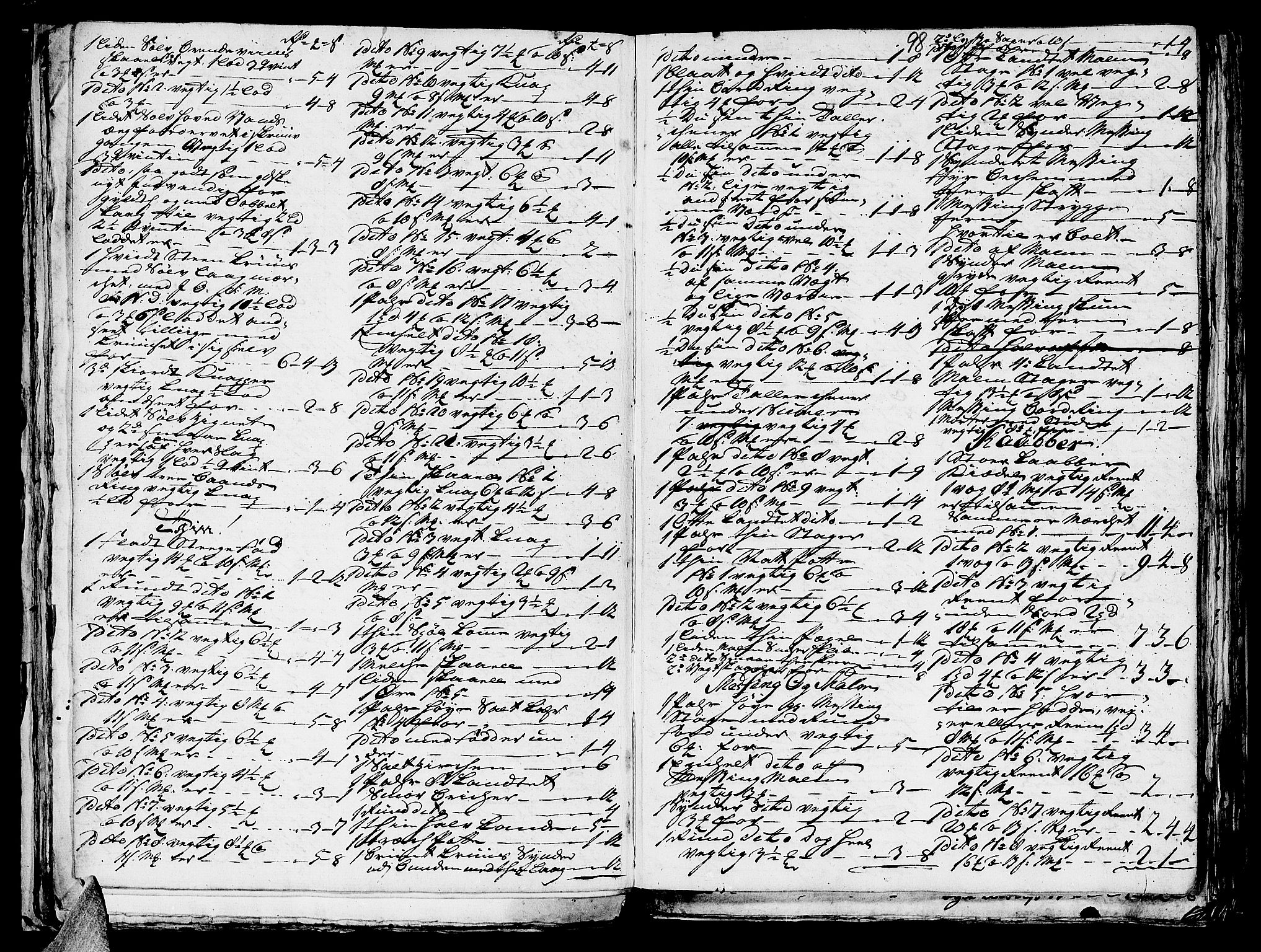 Helgeland sorenskriveri, AV/SAT-A-0004/3/3A/L0041: Konseptprotokoll 26, 1758, p. 97b-98a