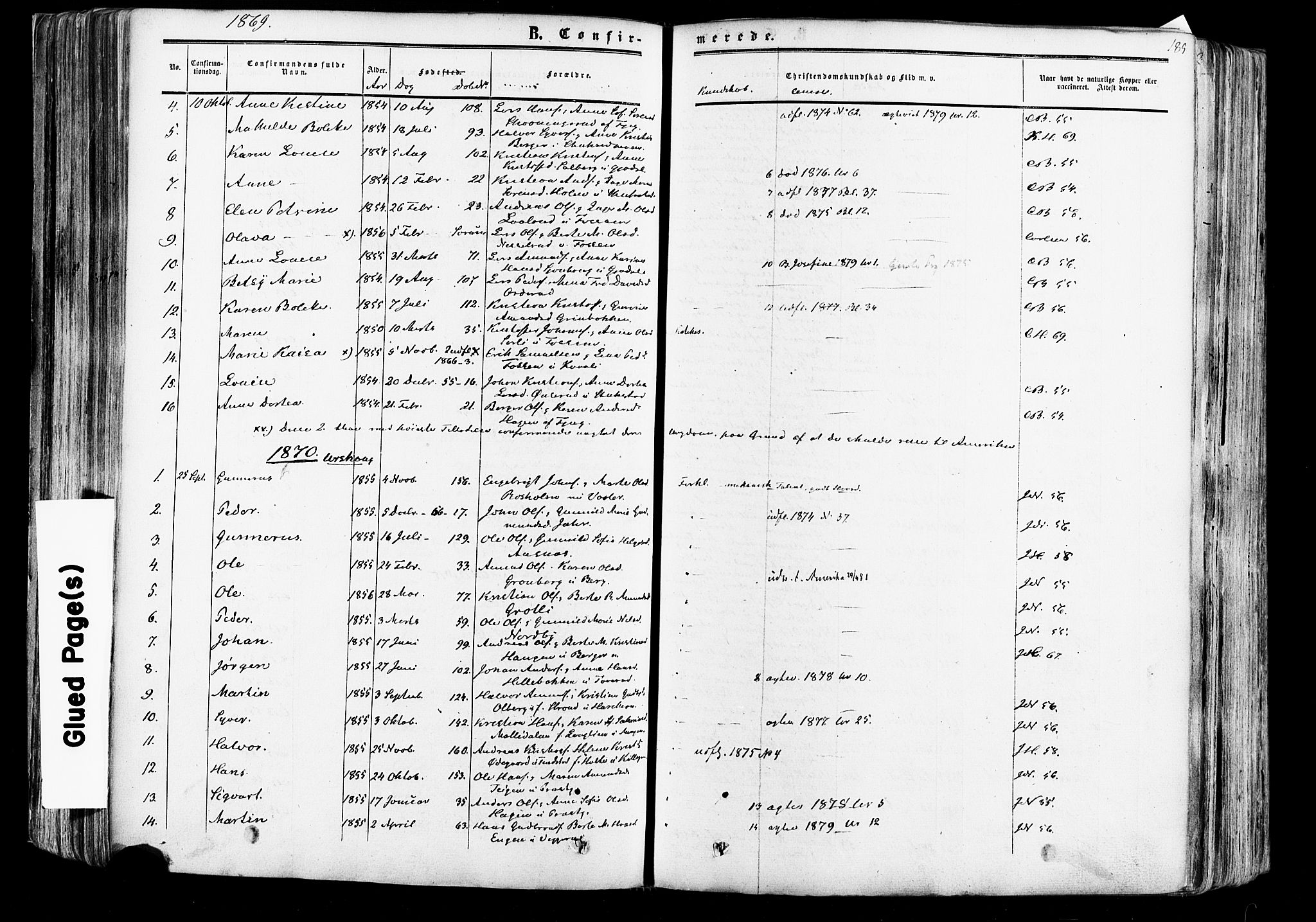 Aurskog prestekontor Kirkebøker, SAO/A-10304a/F/Fa/L0007: Parish register (official) no. I 7, 1854-1877, p. 185