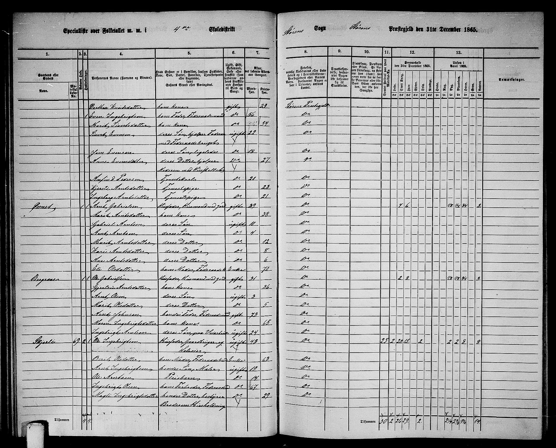 RA, 1865 census for Støren, 1865, p. 70